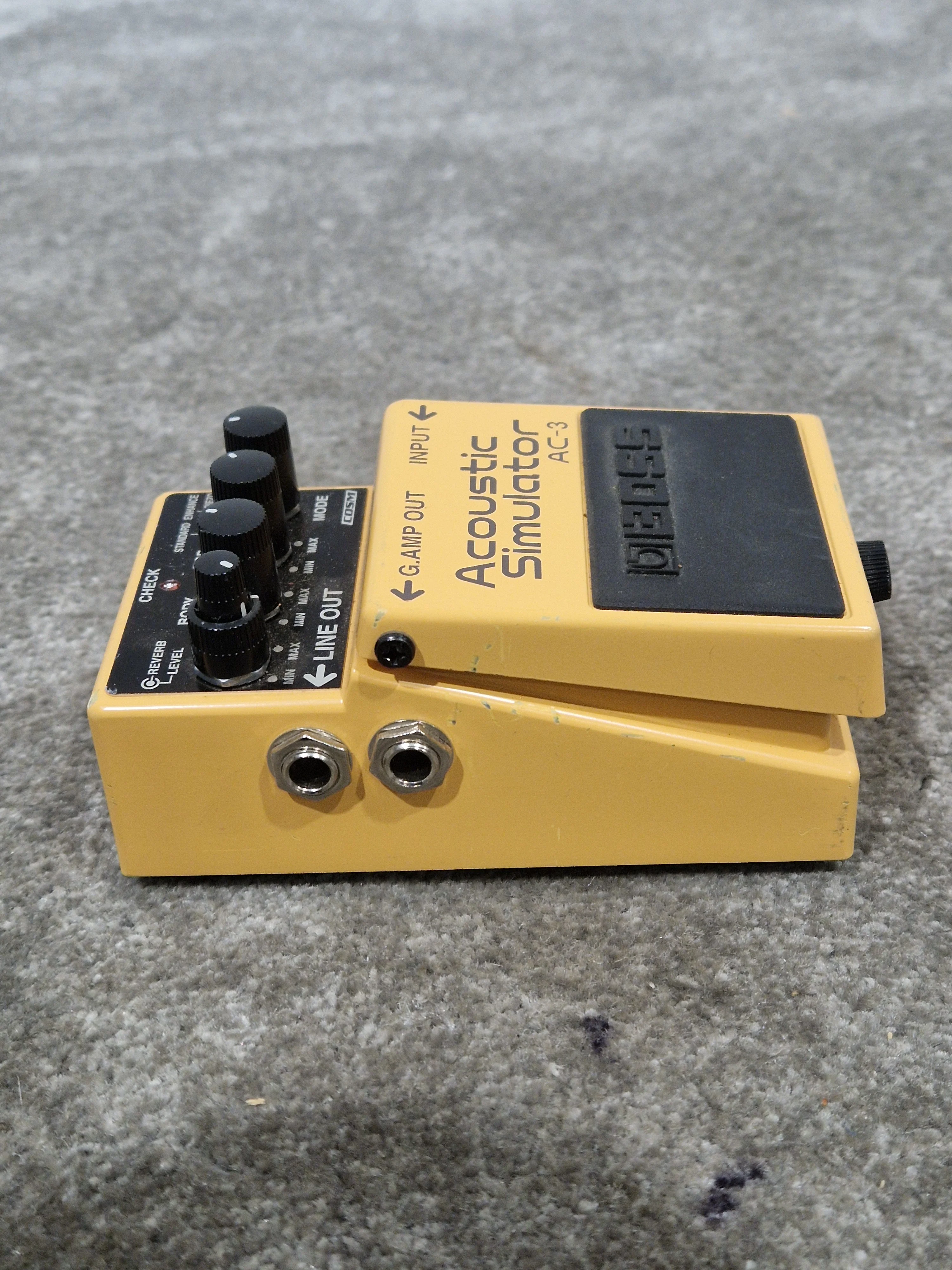 BOSS AC-3 Acoustic Simulator - Guitar Effects Pedal - Orange - Good - Image 7