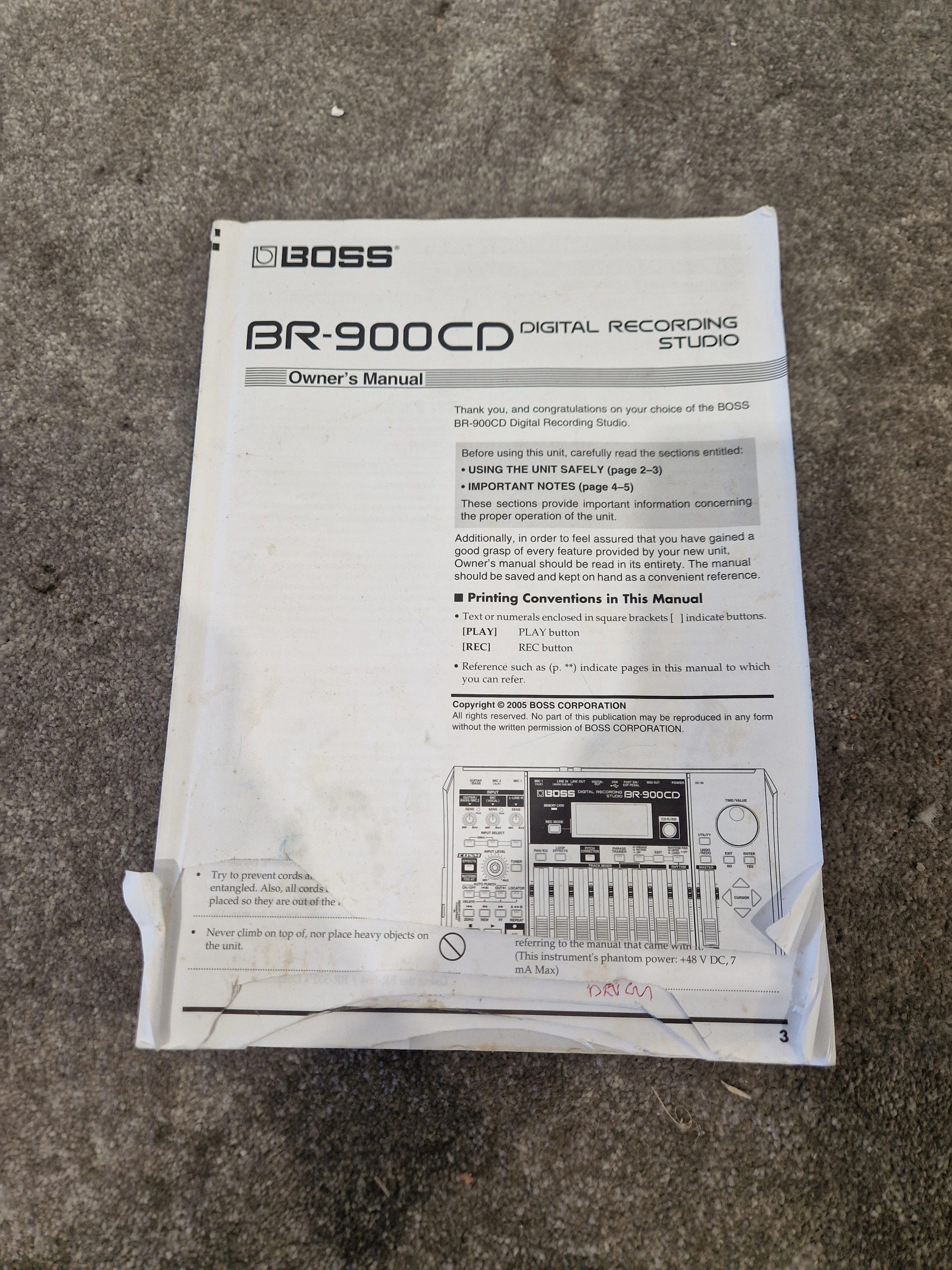 Boss Br-900cd Digital Recorder - 96kHz/24-bit Recording, COSM Effects - Very Good w/ Power Supply & Manuals - Image 14