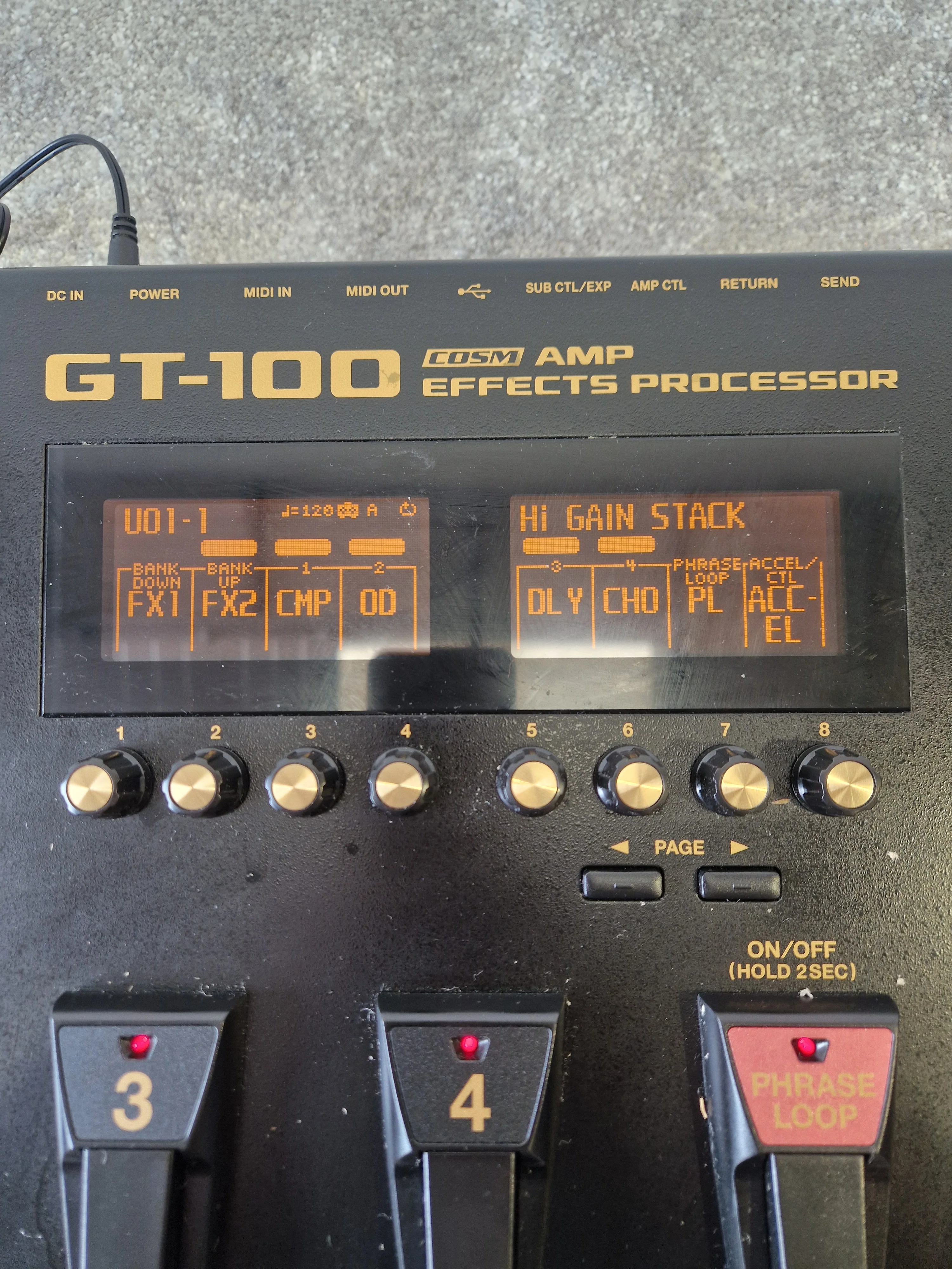 Boss Gt-100+ Guitar Effects Processor - 100 Presets, EZ Tone - Very Good w/ Power Supply & Manuals & Soft Case - Image 11