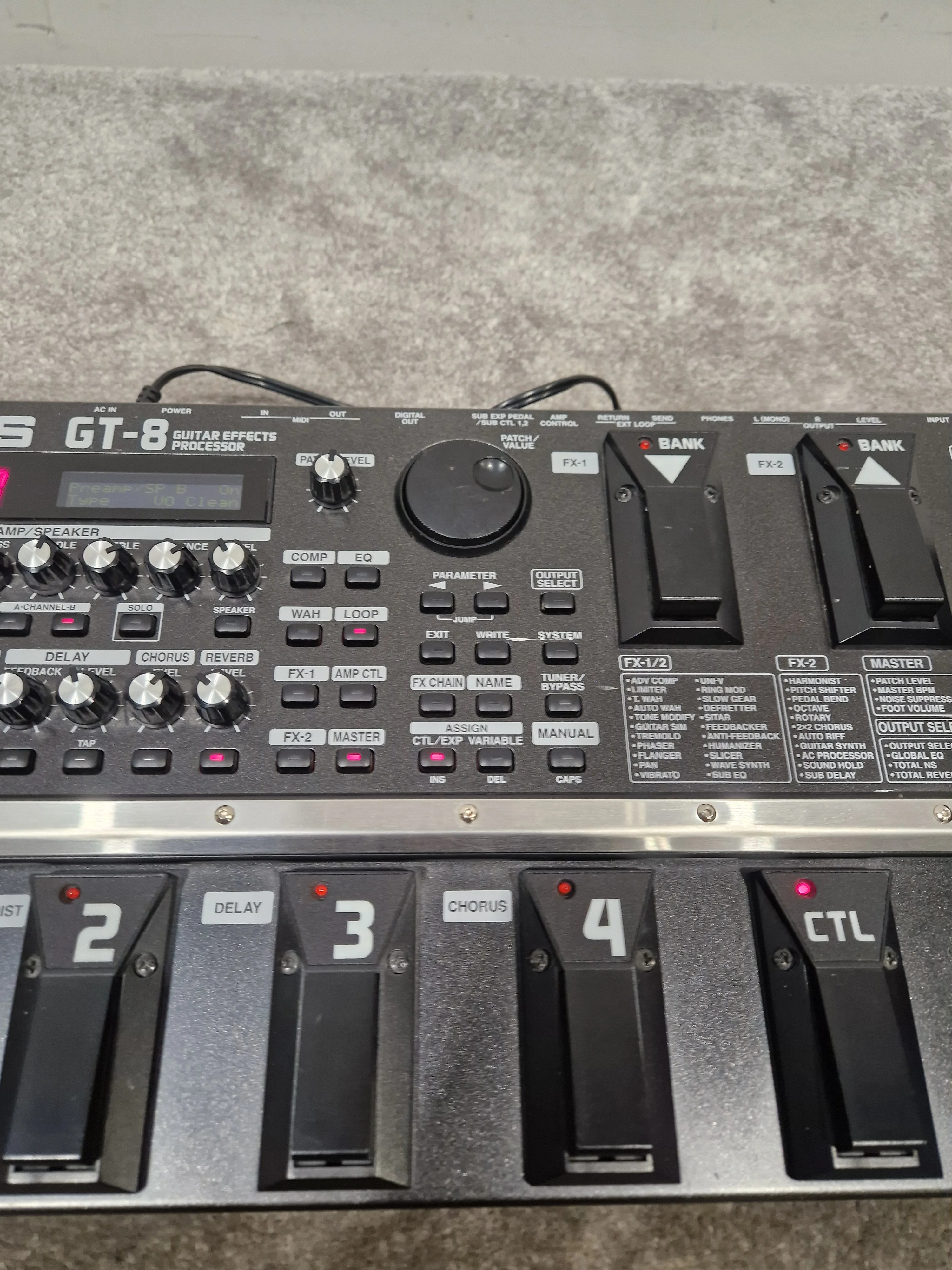 Boss GT-8 - Multi-Effects Processor - Excellent w/ Power Supply - Image 8