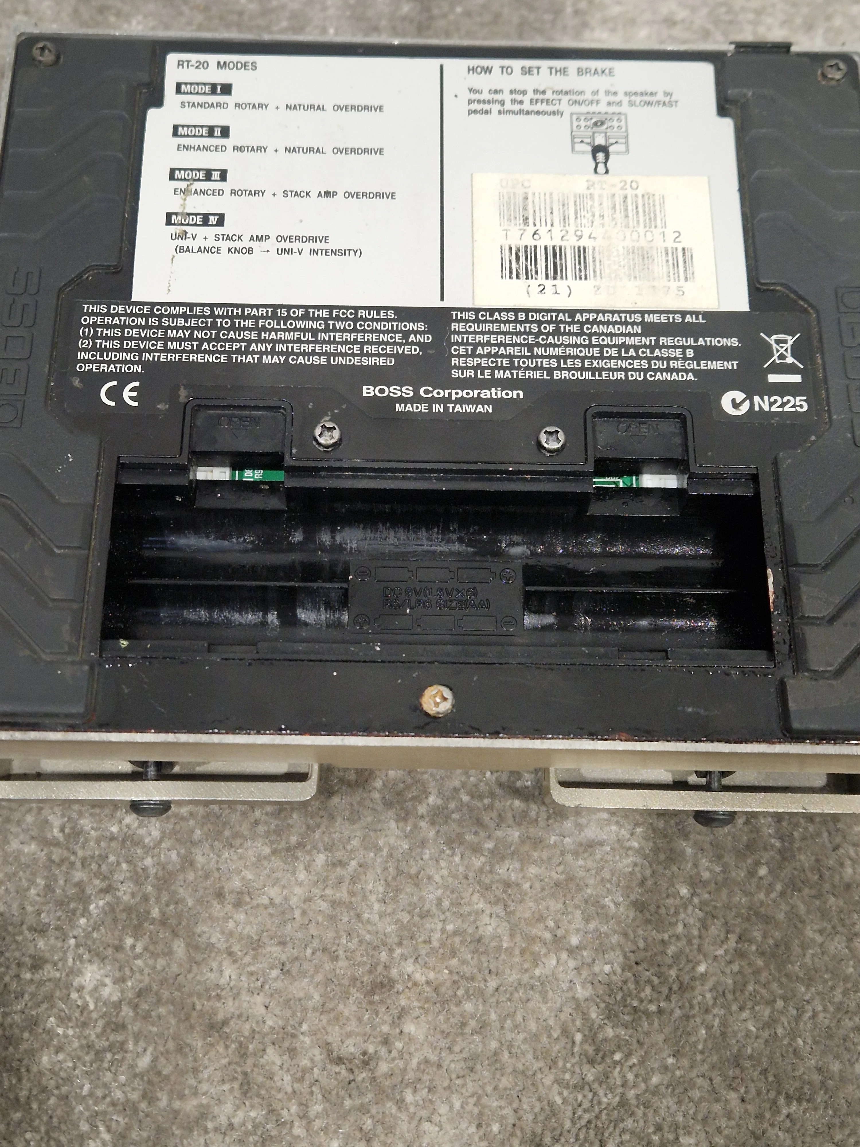 Boss RT-20 Rotary Sound Processor - Authentic Rotary Speaker Effects - Fair w/ Power Supply - Image 11