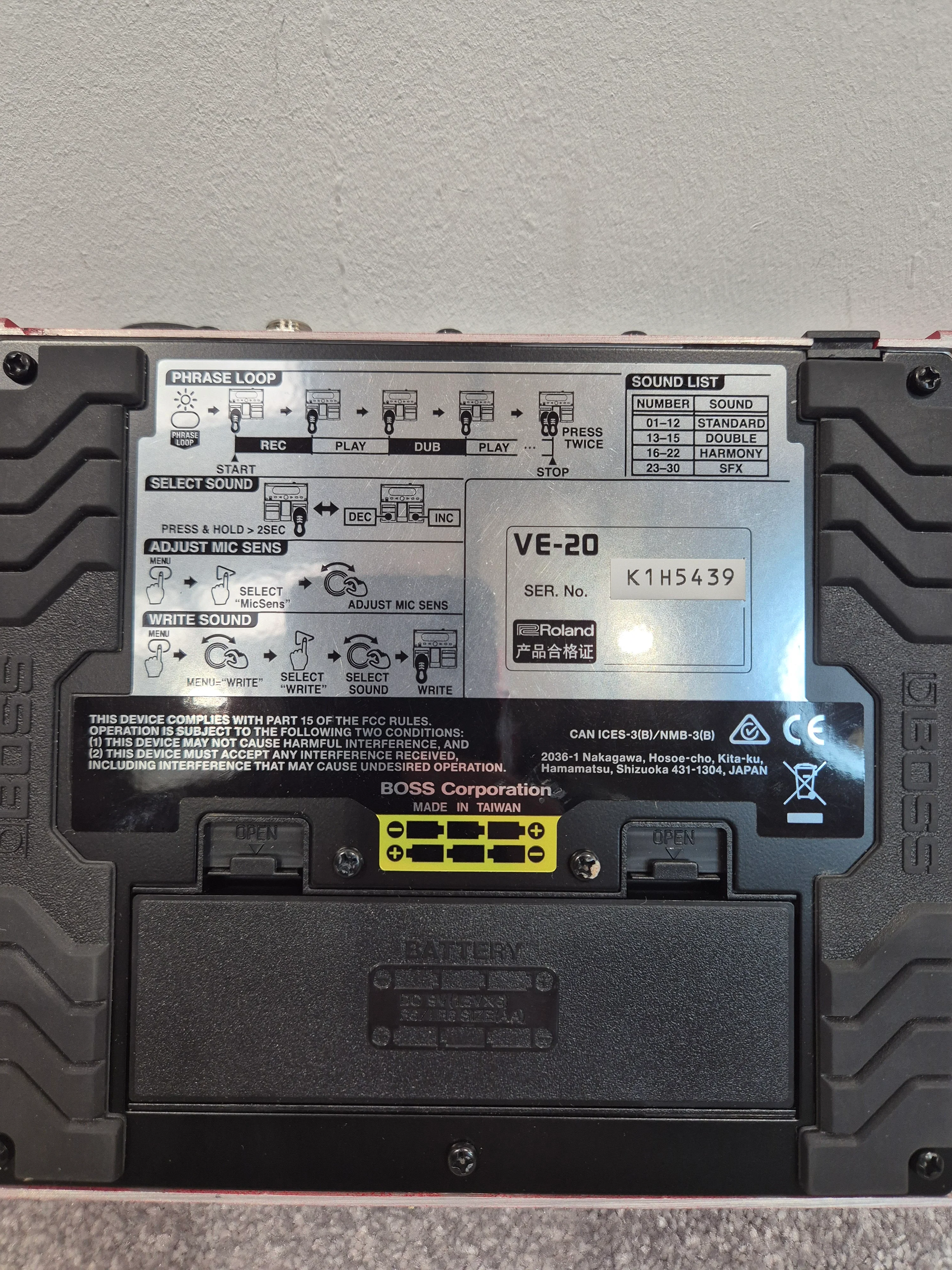 Boss VE20 Vocal Performer -  Multi-Effects Stompbox w/ Original Box - Image 10