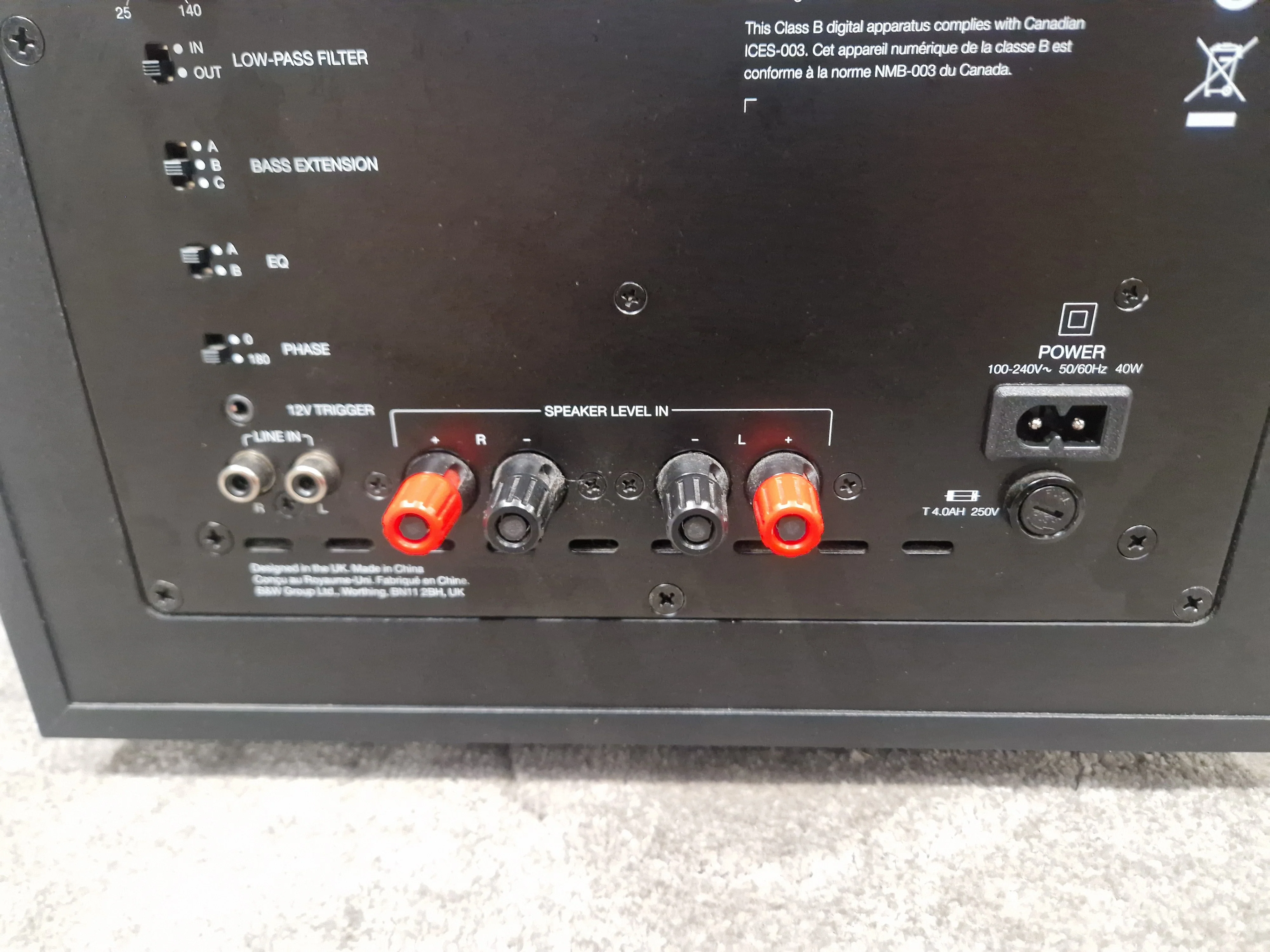 Bowers and Wilkins ASW610 - High-Power Subwoofer, 300W Amplifier - Very Good - Image 11