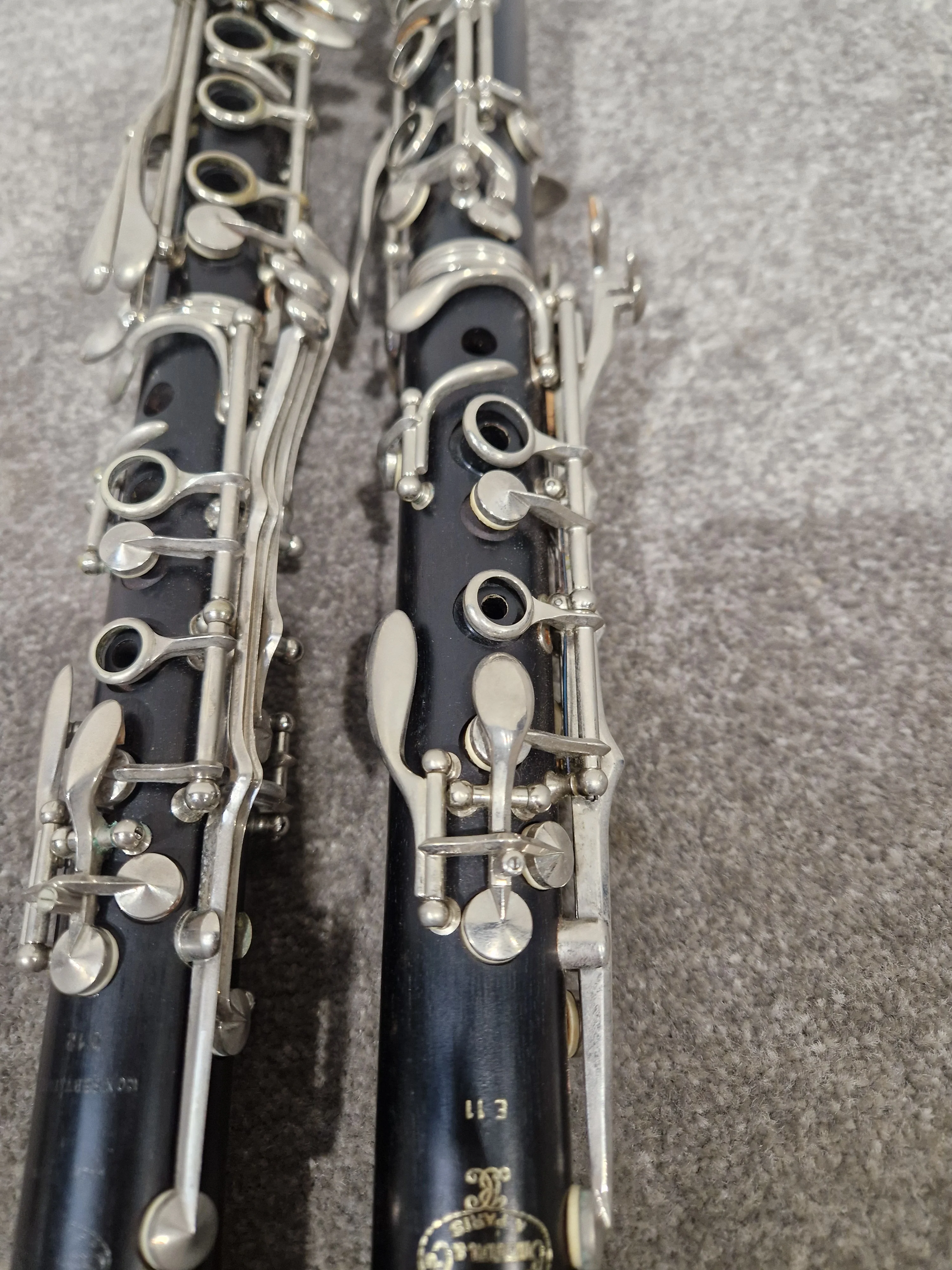 Buffet E11 And Buffet C12 Clarinets - Intermediate Woodwind Models - Very Good w/ Hard Case - Image 15