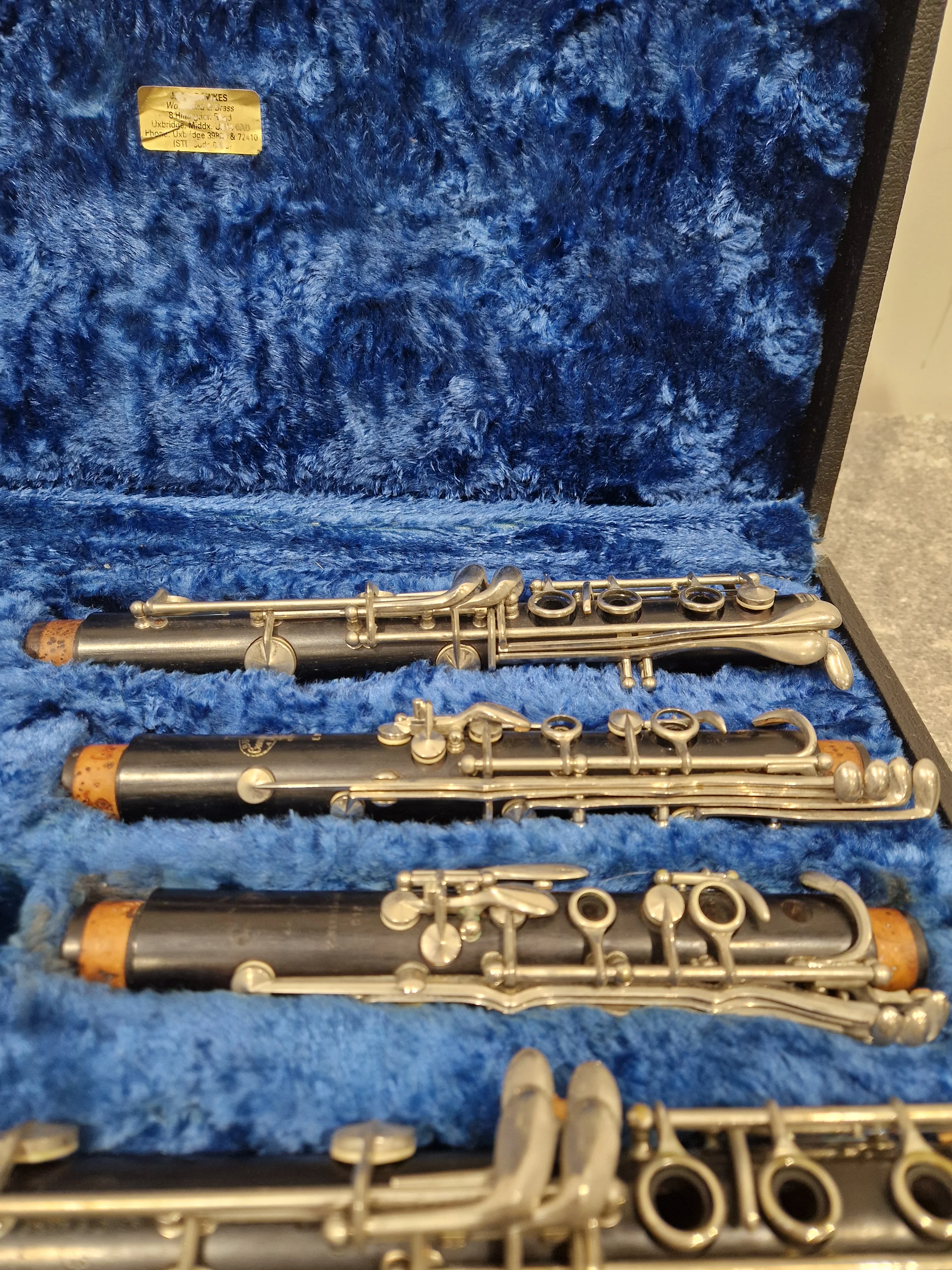 Buffet E11 And Buffet C12 Clarinets - Intermediate Woodwind Models - Very Good w/ Hard Case - Image 19