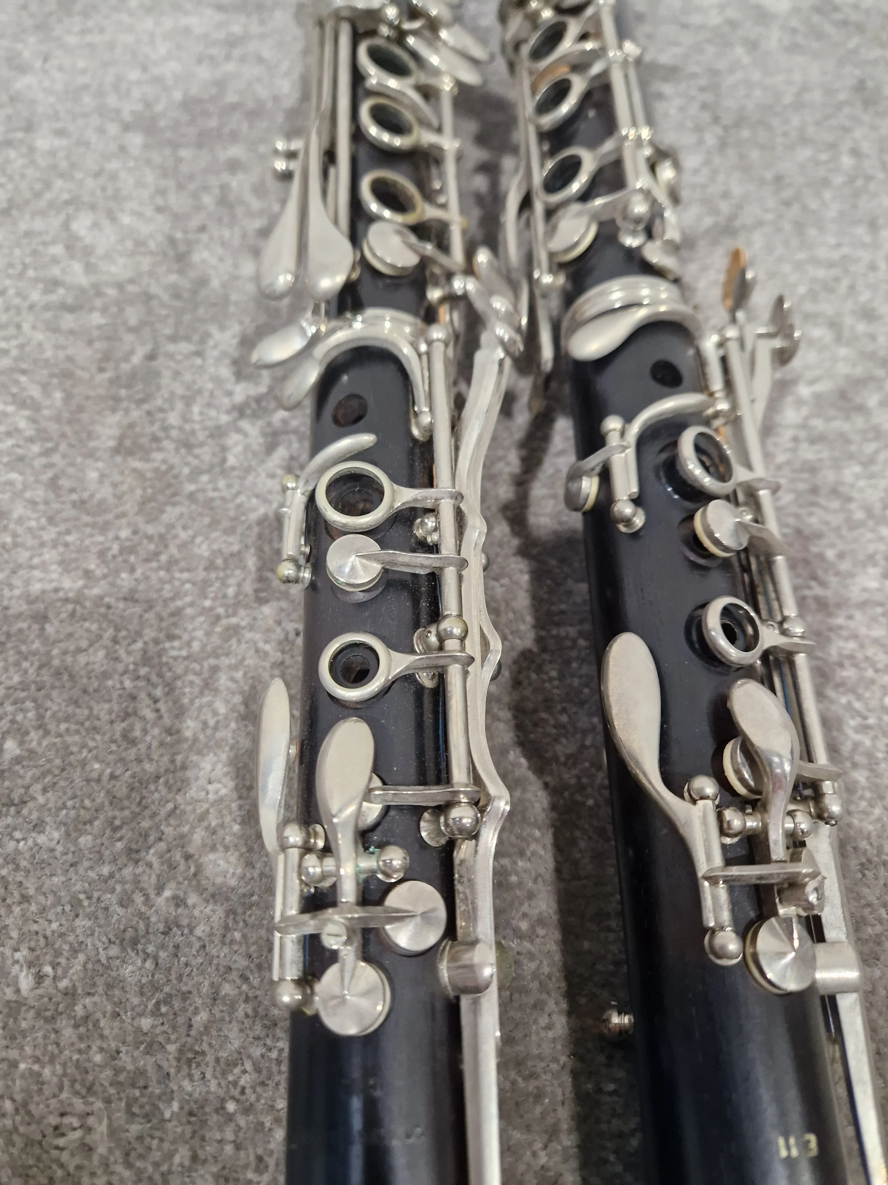 Buffet E11 And Buffet C12 Clarinets - Intermediate Woodwind Models - Very Good w/ Hard Case - Image 5
