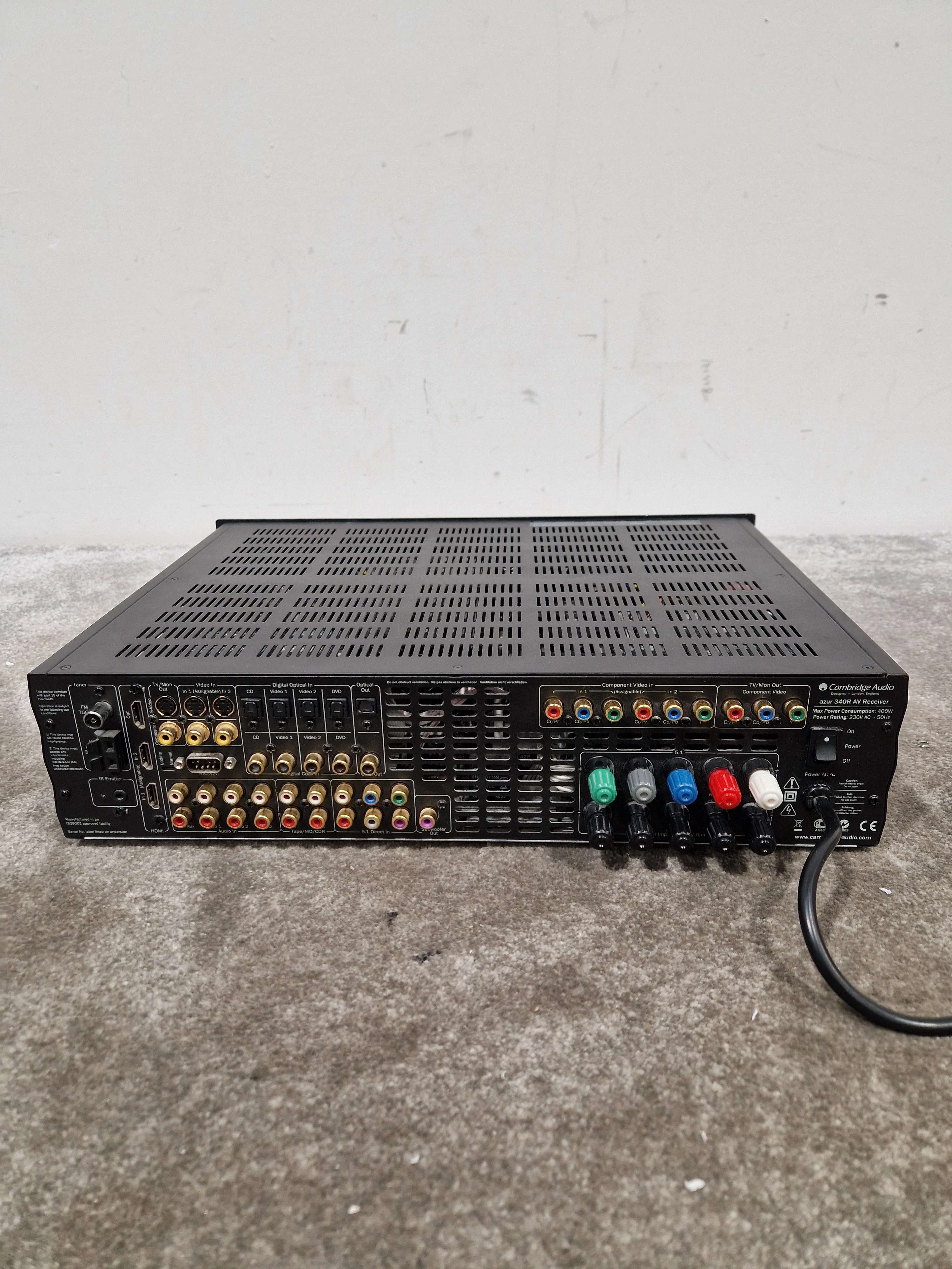 Cambridge Audio Azur 340R - 5.1 Channel AV Receiver - Excellent w/ Power Supply & Remote - Image 5