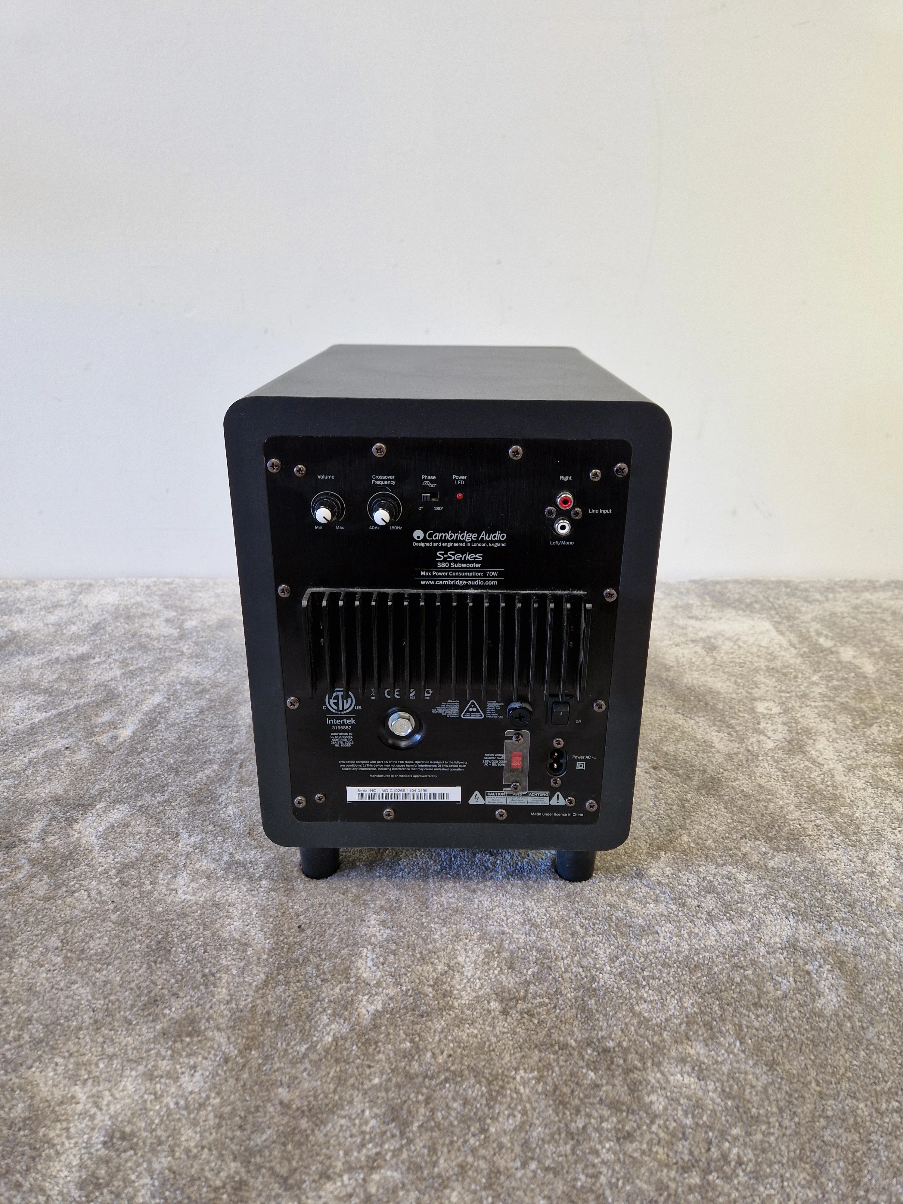 Cambridge Audio S80 Subwoofer - Compact Design - Very Good - Image 5