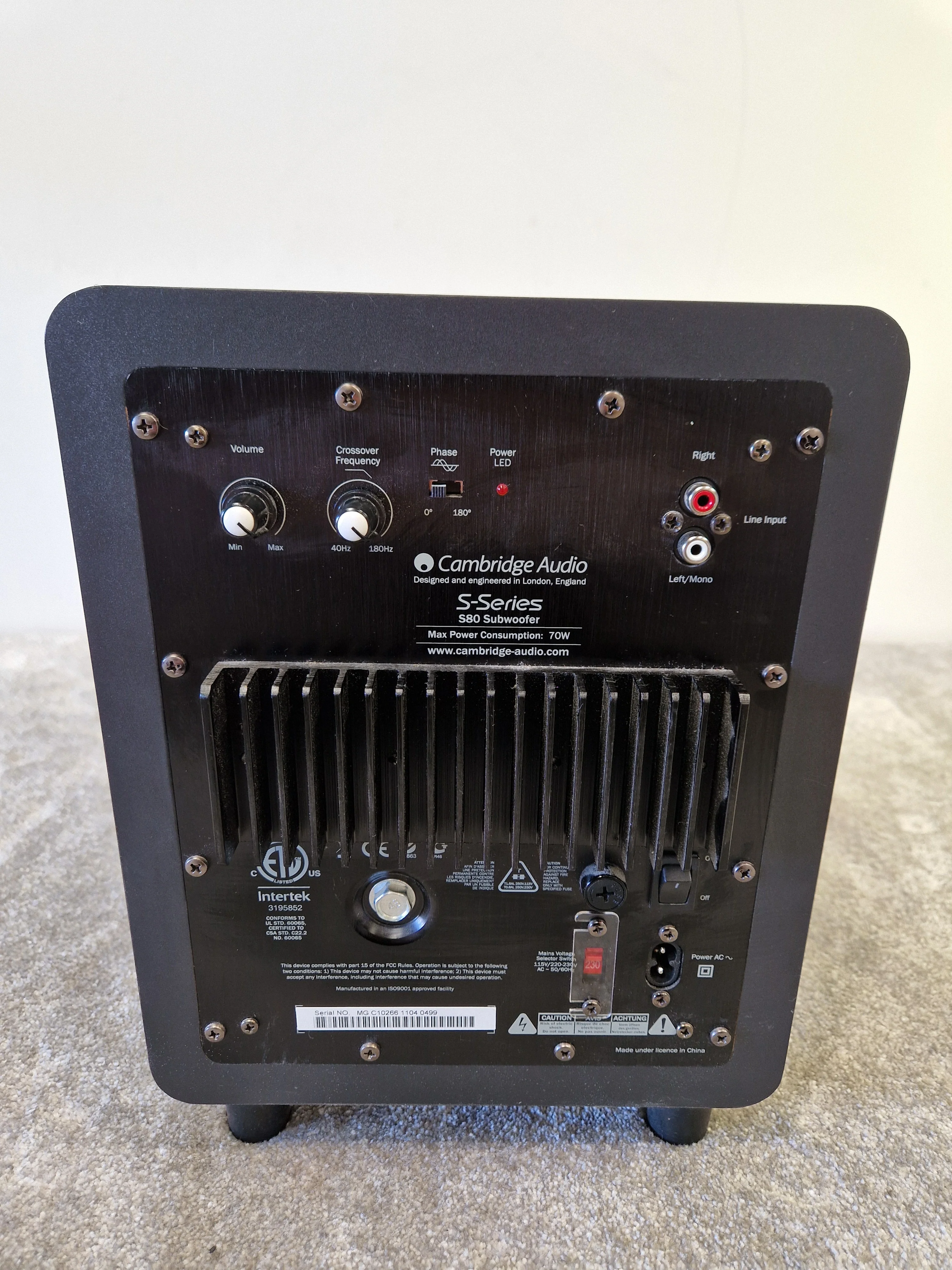 Cambridge Audio S80 Subwoofer - Compact Design - Very Good - Image 6
