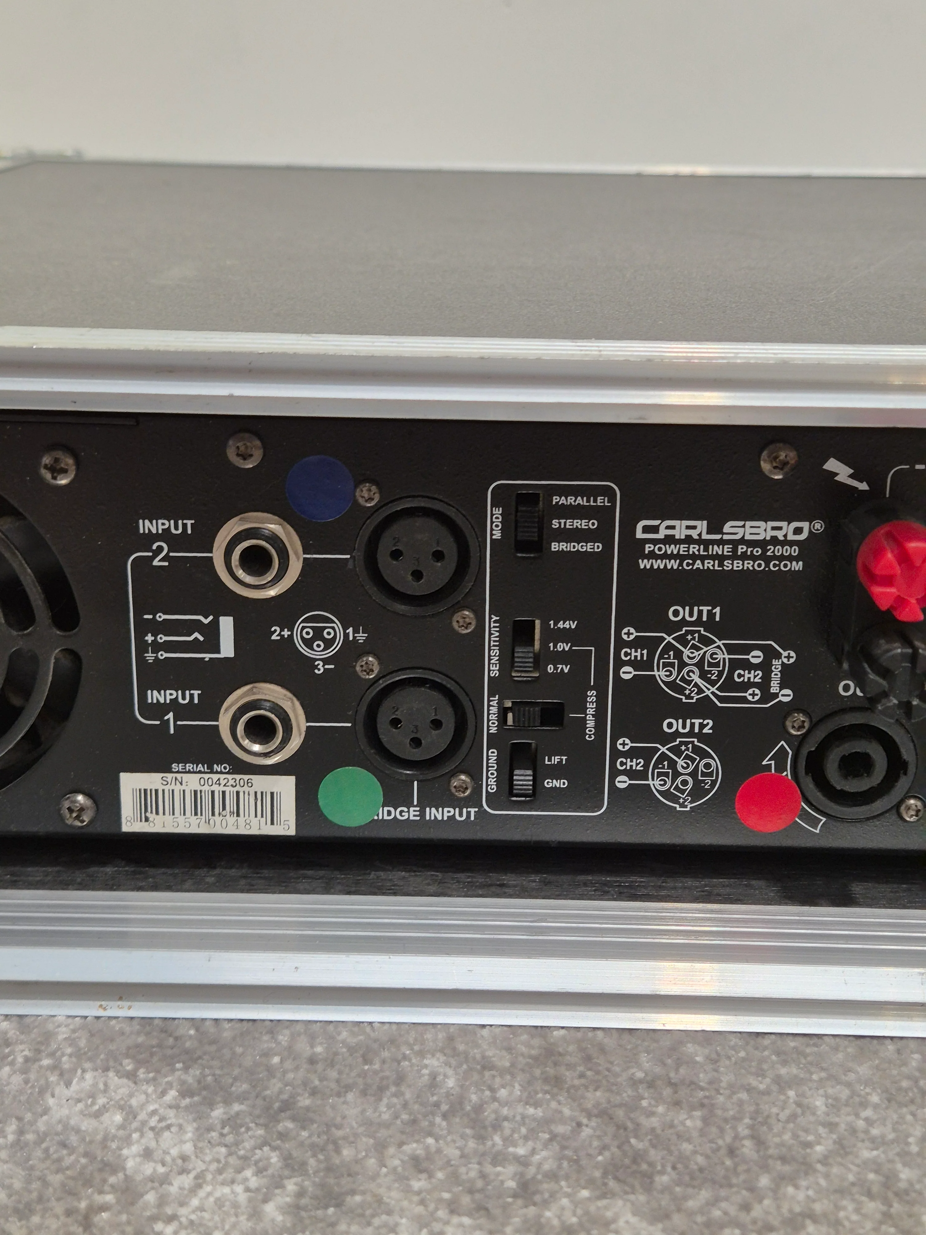 Carlsbro Powerline Pro 2000 Amplifier - 1000 Watts - Fair (Read Description) - Image 6