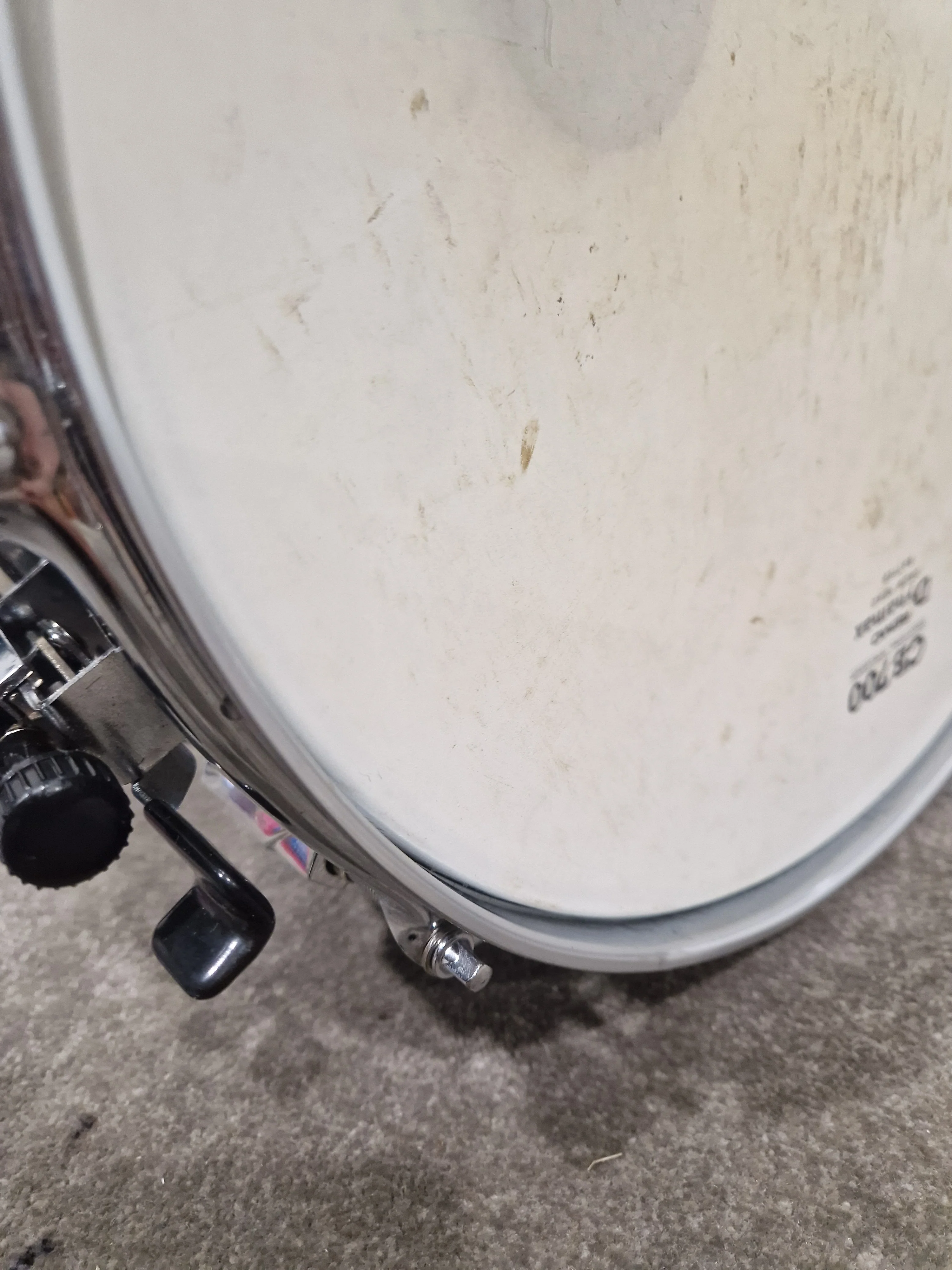 CB700 - Educational Snare Drum - Chrome - Good w/ Hard Case & Drum sticks & Drum stand - Image 5