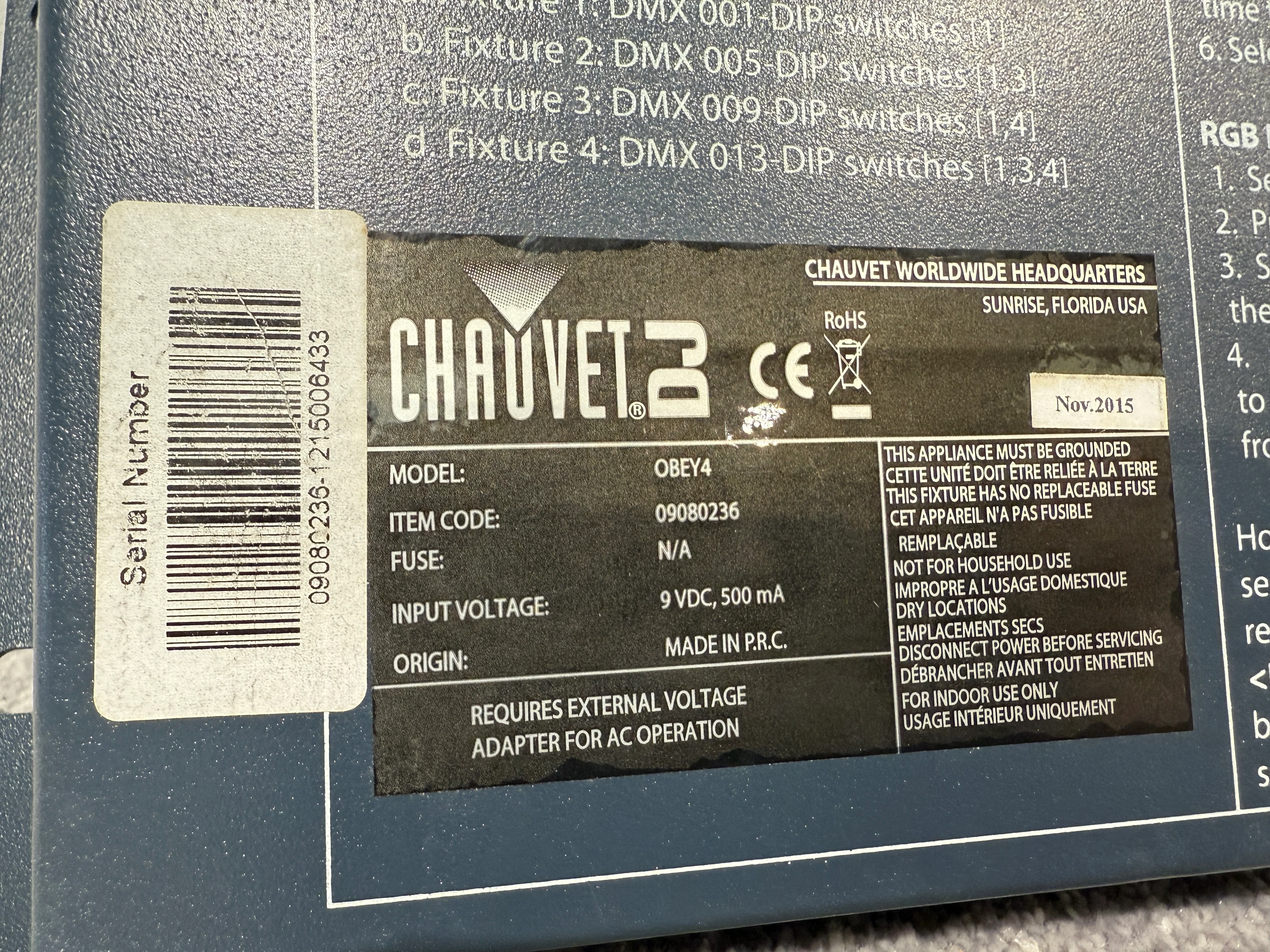 Chauvet Obey 4 DMX / DJ Lighting Controller with Power Supply - Image 5