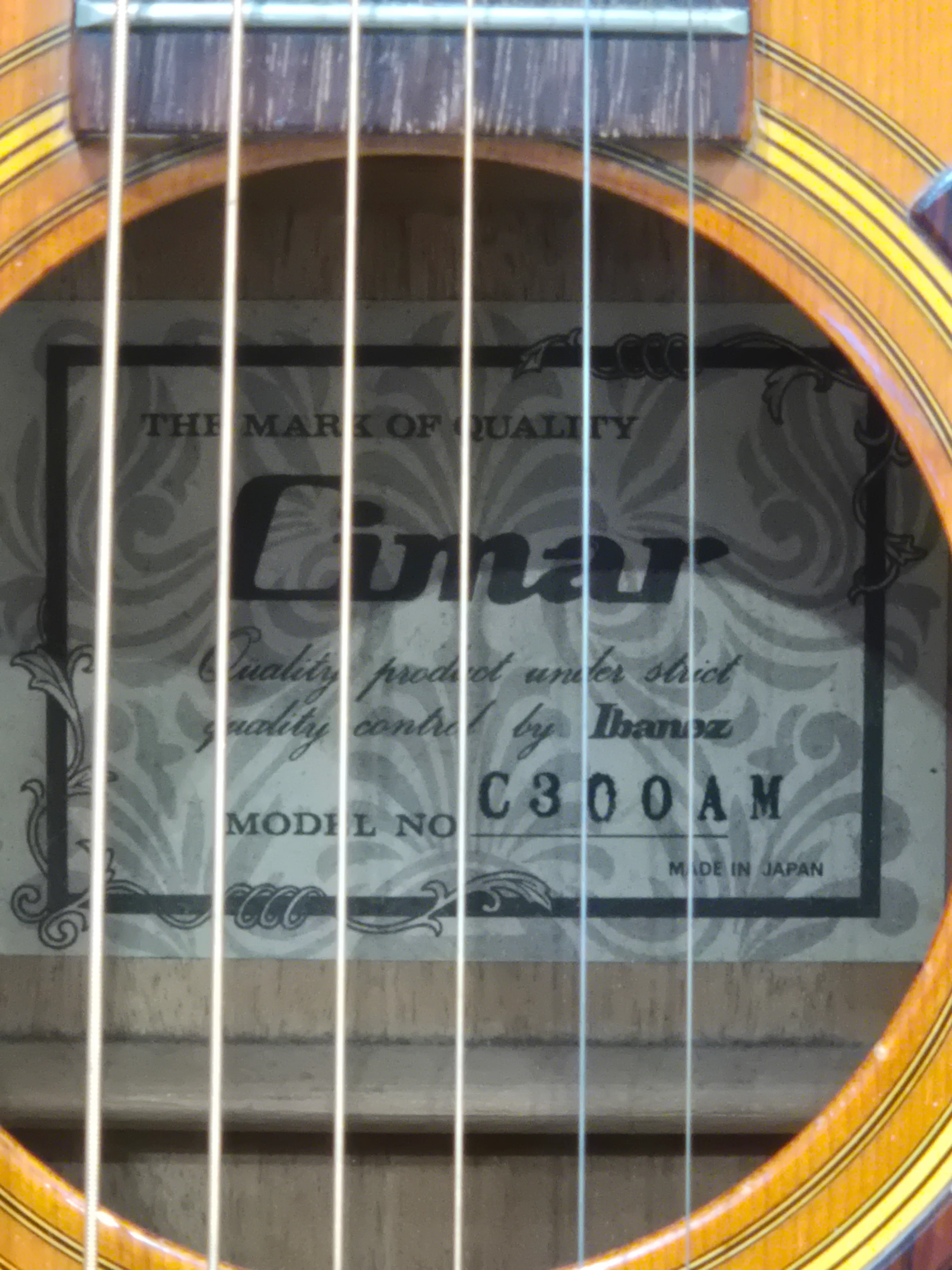 Cimar by Ibanez C300AM Acoustic Guitar - Natural Wood Finish - Very Good - Image 5