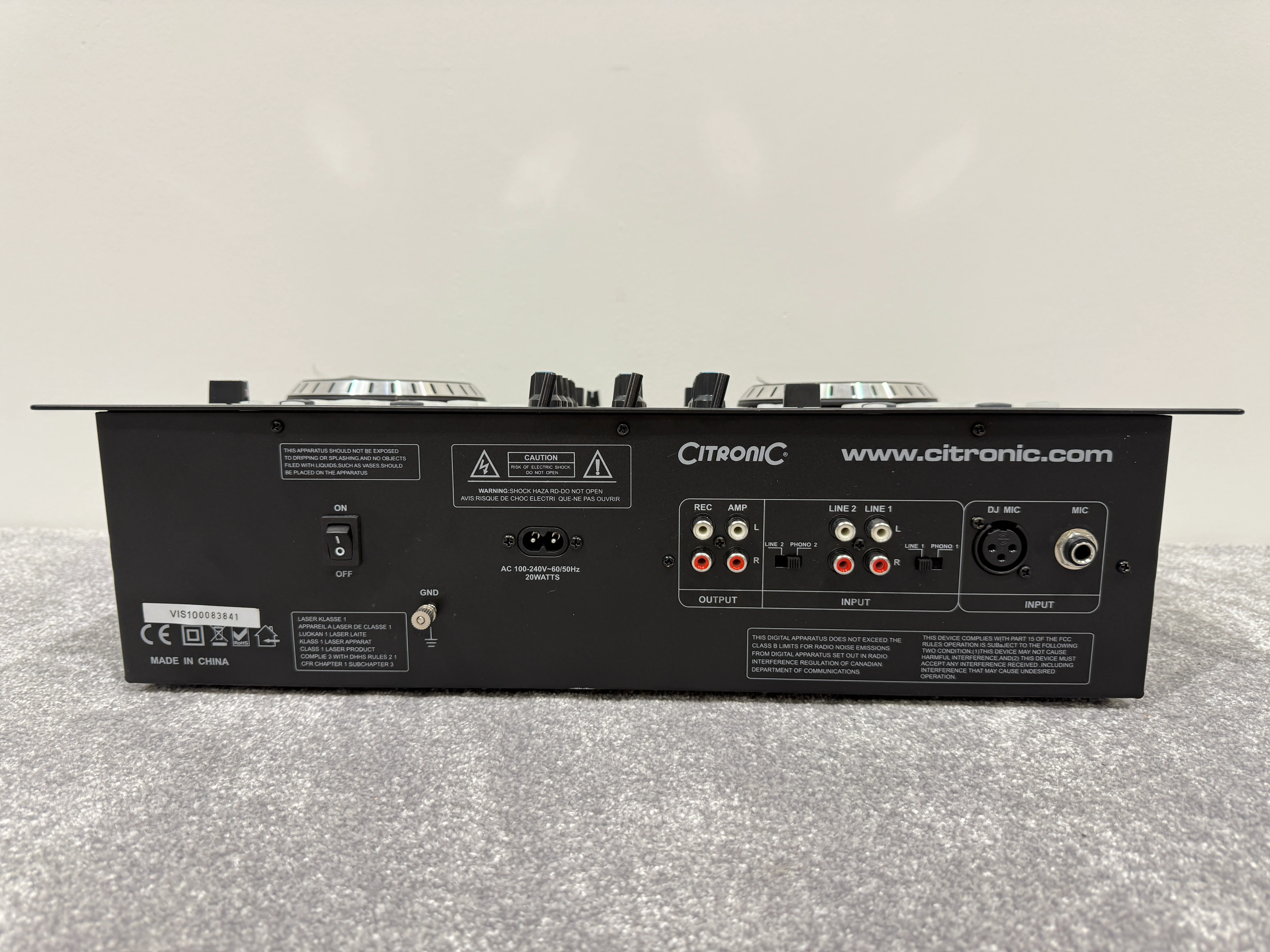 Citronic CDMX-1 Mk2 Professional CD / MP3 Player Mixer DJ - Image 8