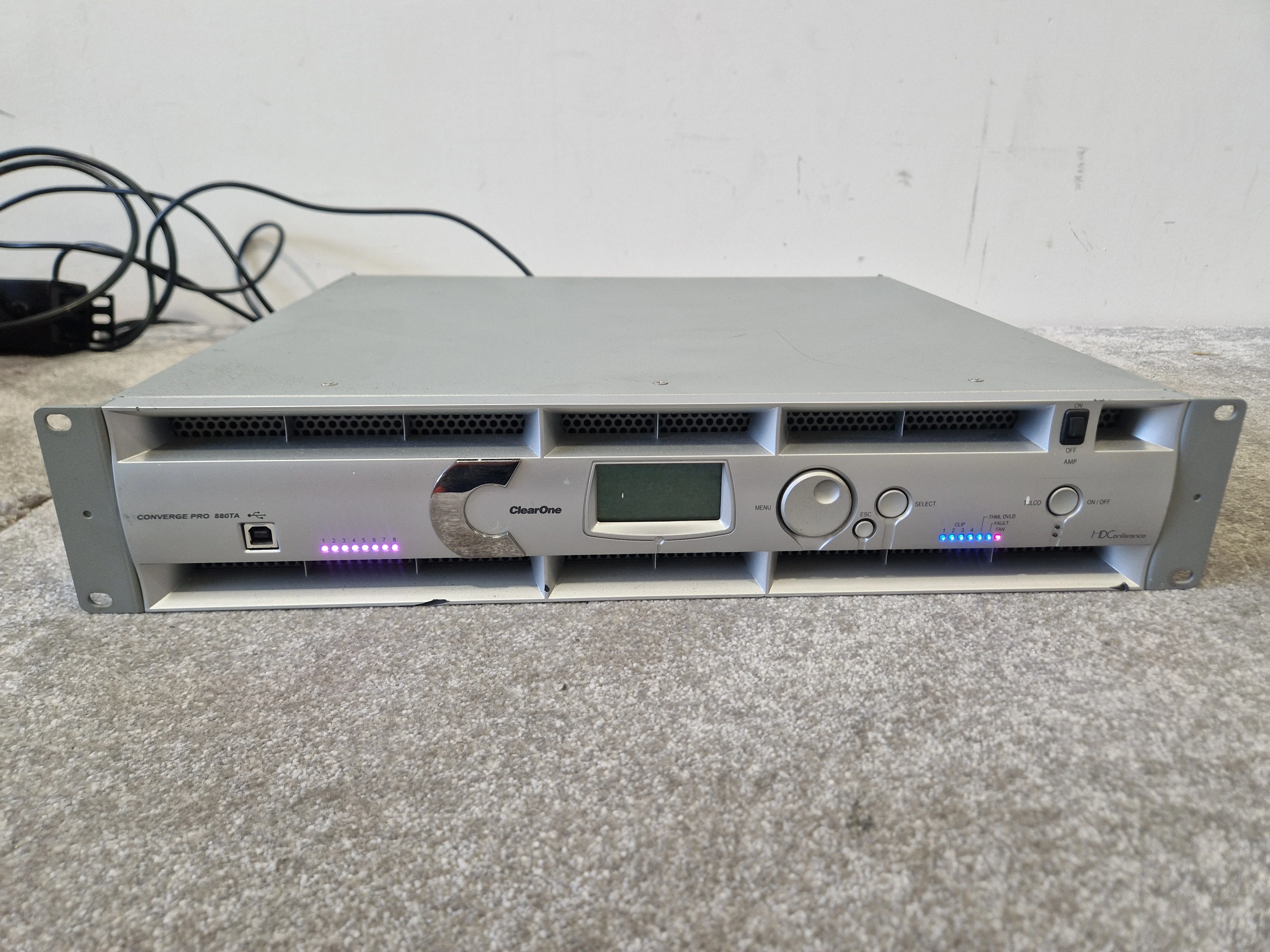 ClearOne Converge Pro 880TA – 4x 35W Amps – Echo & Noise Cancellation – Good - Image 4