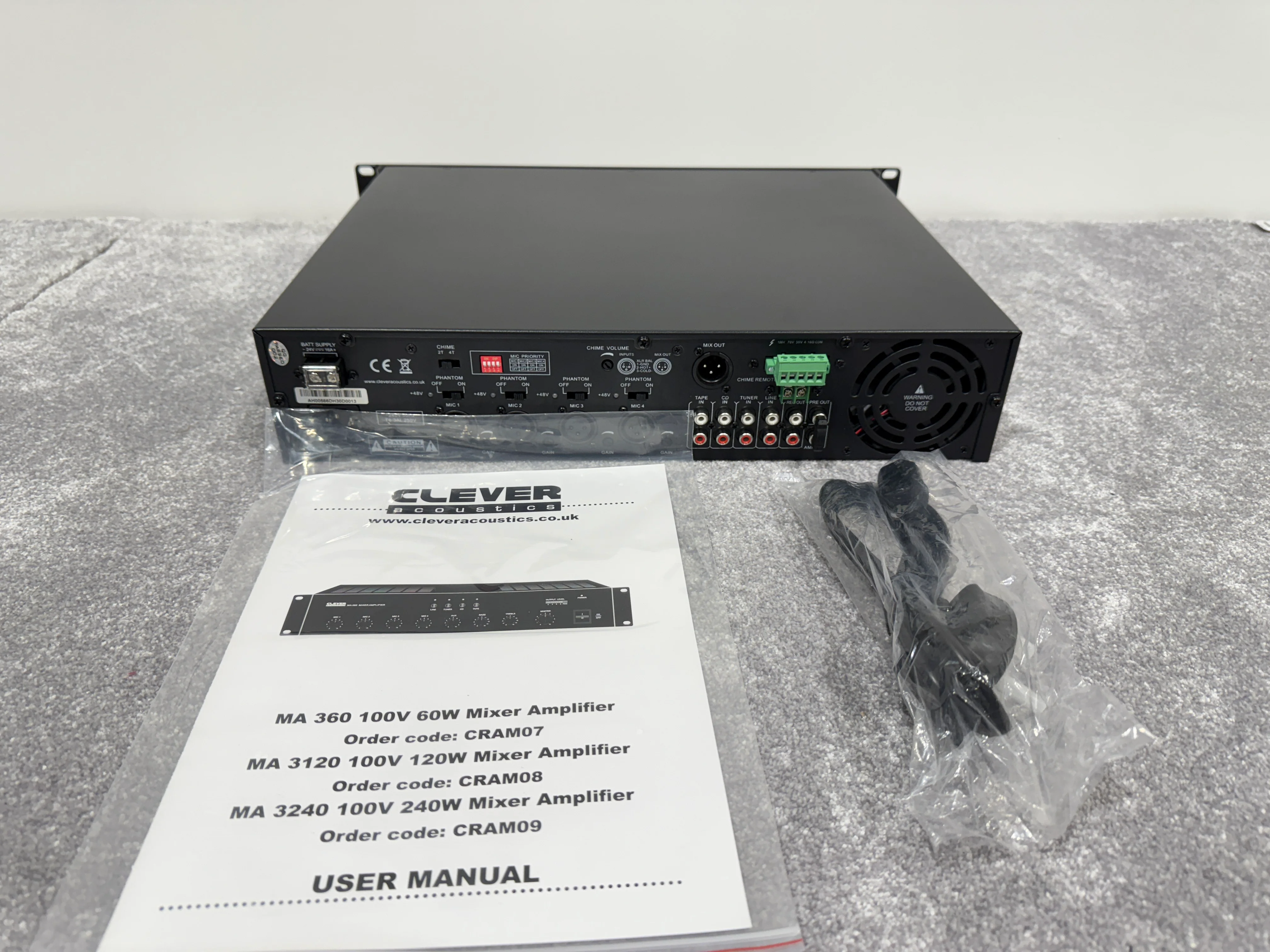 Clever Acoustics MA 3240 - Amplifier, 4 Channels w/ Original Box & Power Supply - Image 4