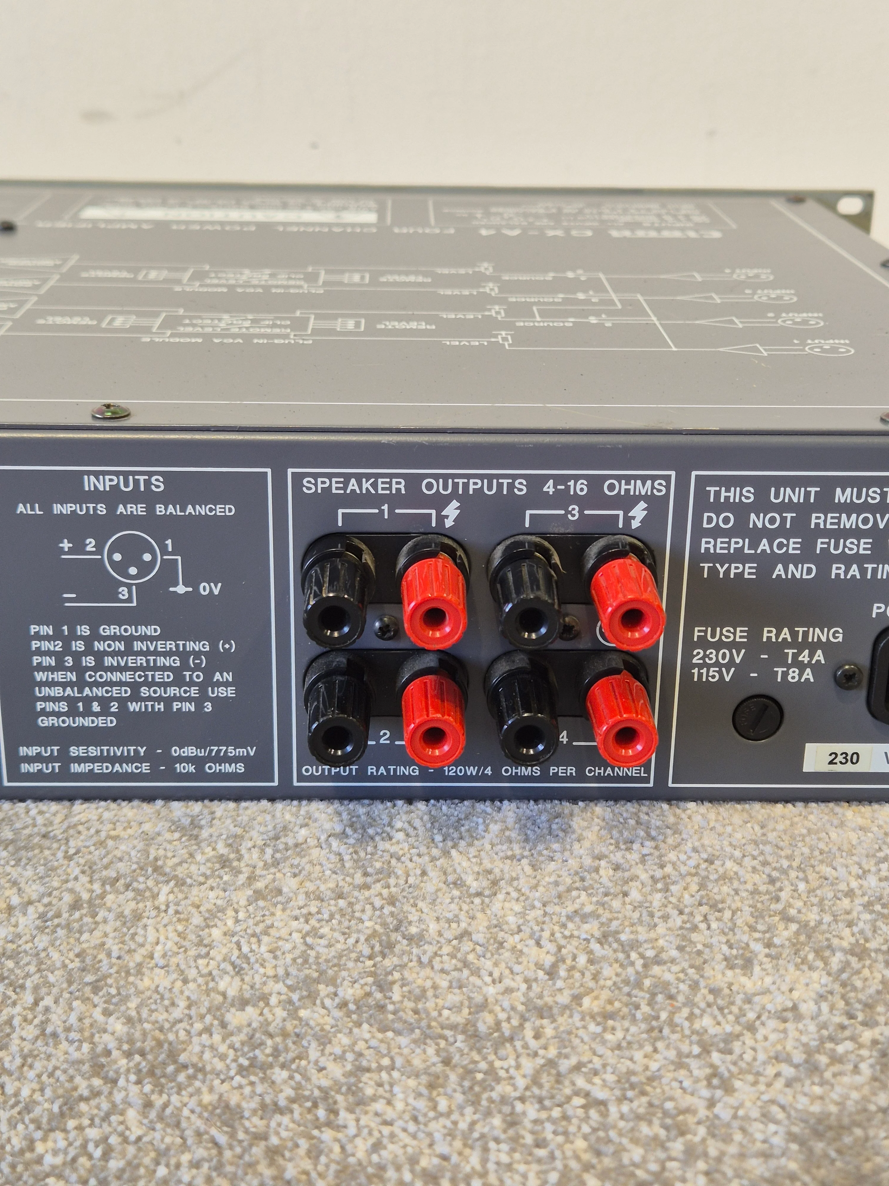 Cloud CX-A4 - 4 Channel Power Amplifier - Fair - Image 10