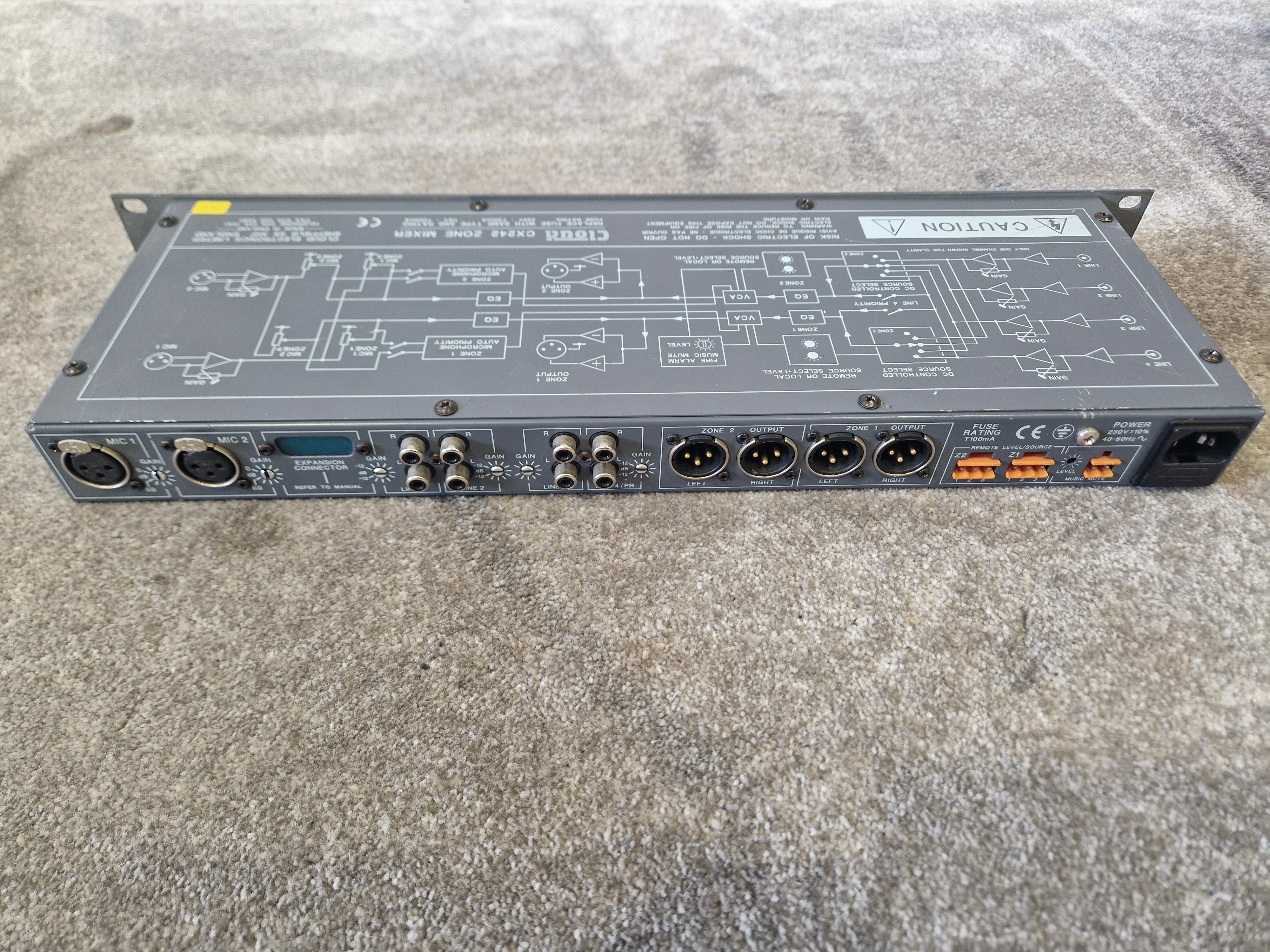 Cloud CX242 Zone Mixer – 4-Zone Audio Control – Missing Front Panel – Very Good - Image 7