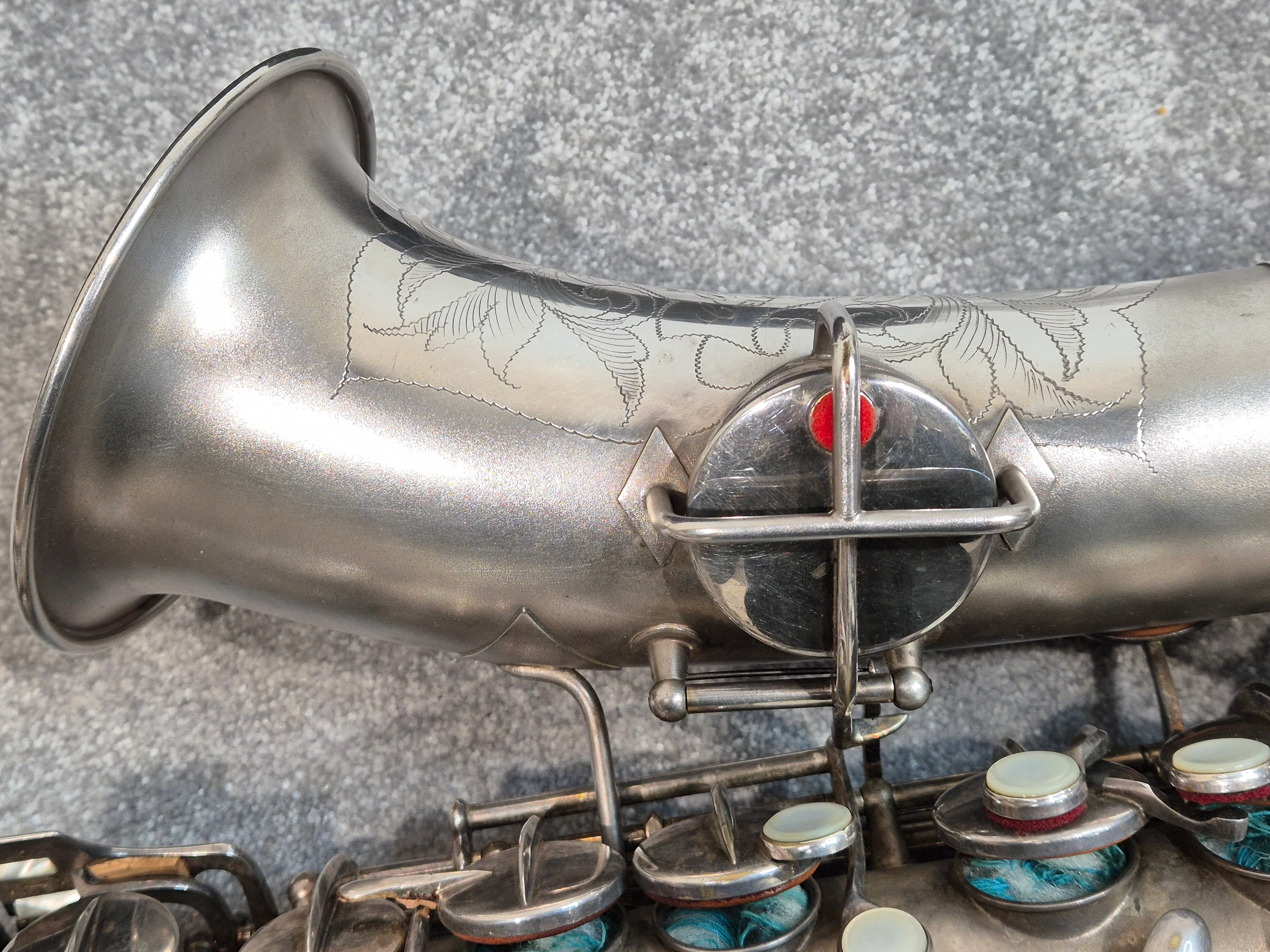 Conn Elkhart Low Pitch Alto Saxophone and Hard Case Made in USA Serial: M219921 - Image 9