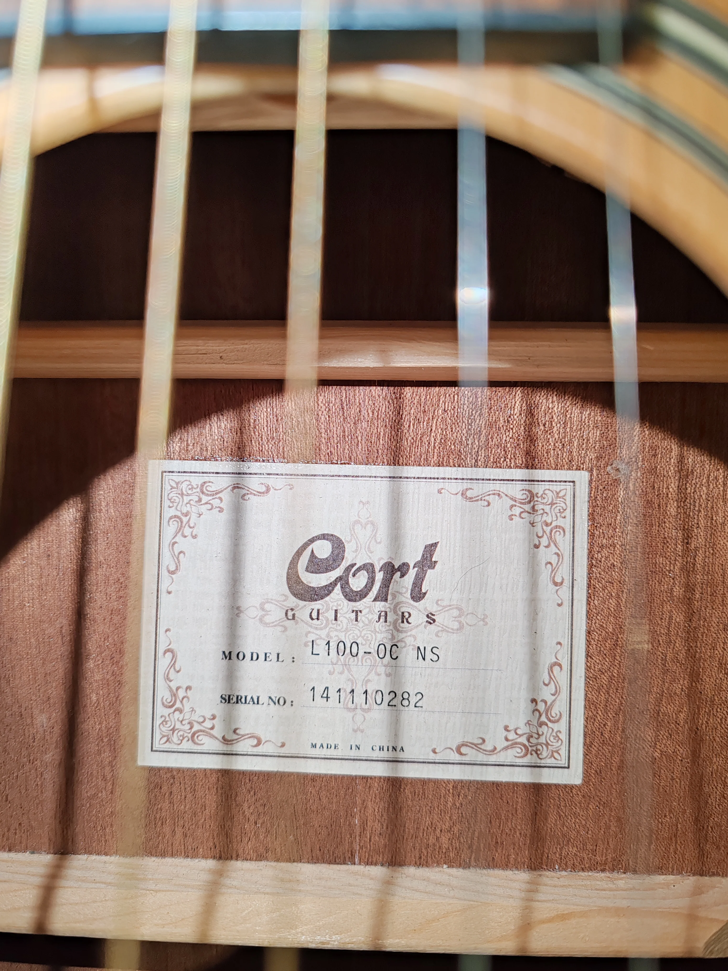 Cort L100-OC NS 6 String Acoustic Guitar – Full-Size w/ Case - Excellent - Image 10