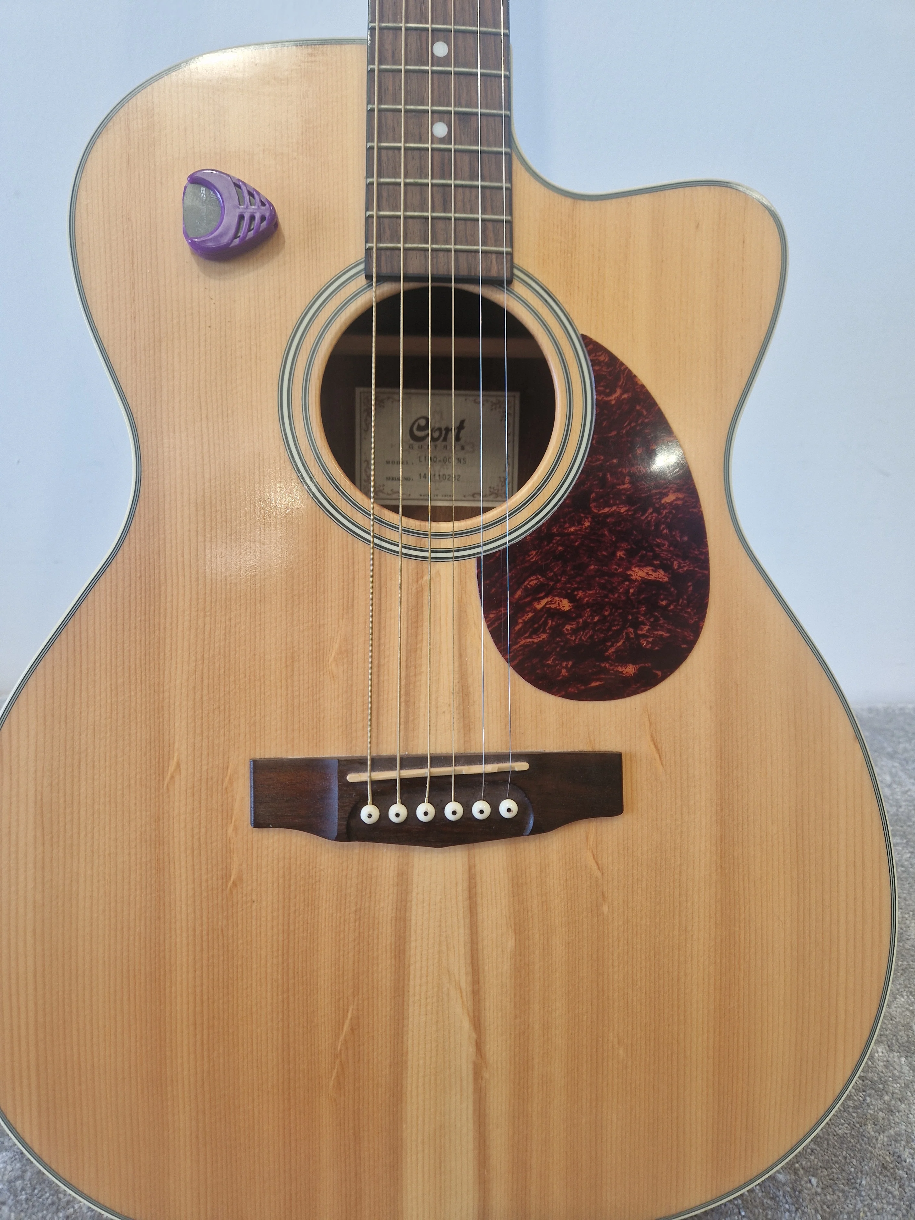 Cort L100-OC NS 6 String Acoustic Guitar – Full-Size w/ Case - Excellent - Image 2