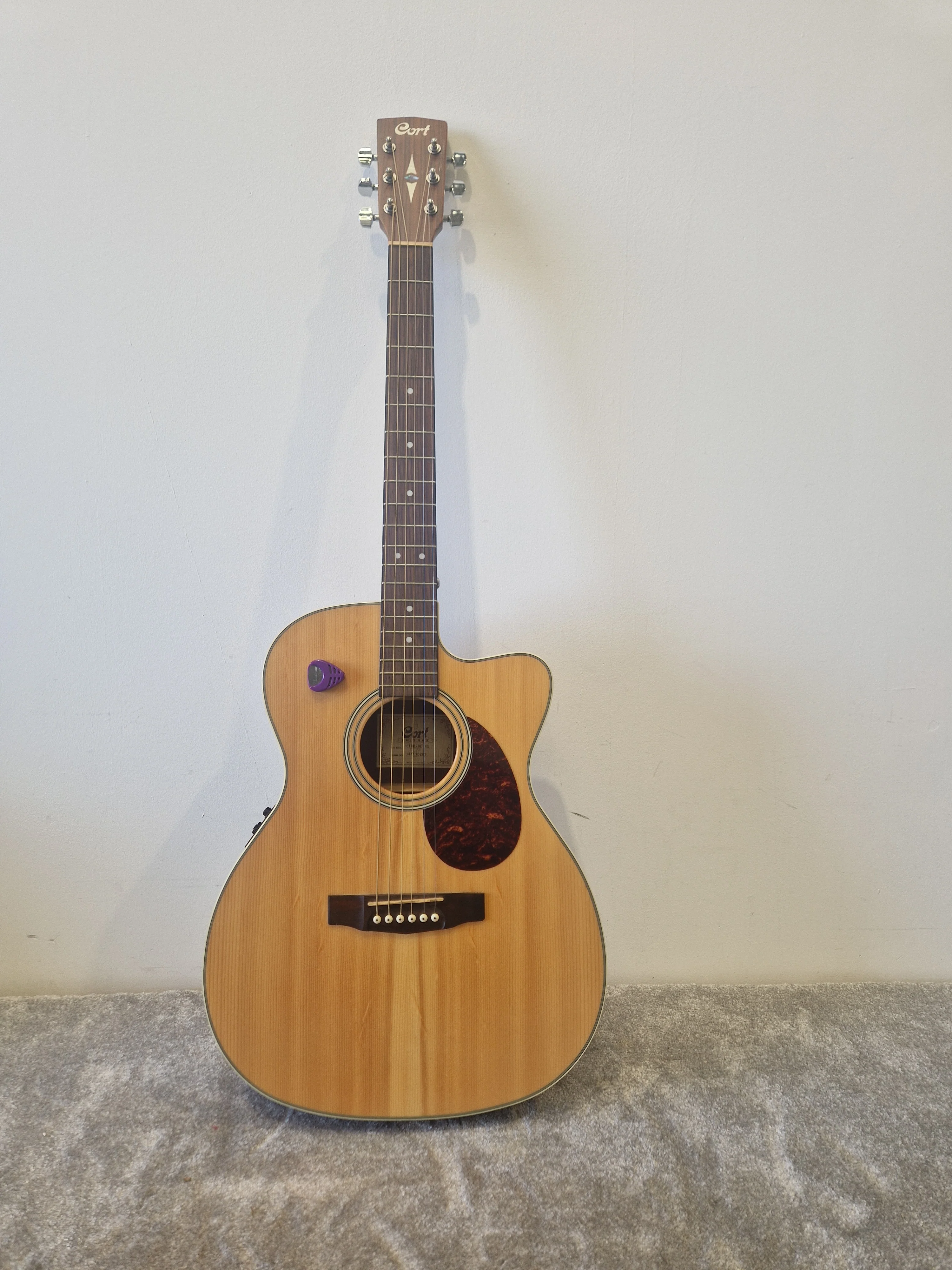 Cort L100-OC NS 6 String Acoustic Guitar – Full-Size w/ Case - Excellent - Image 3