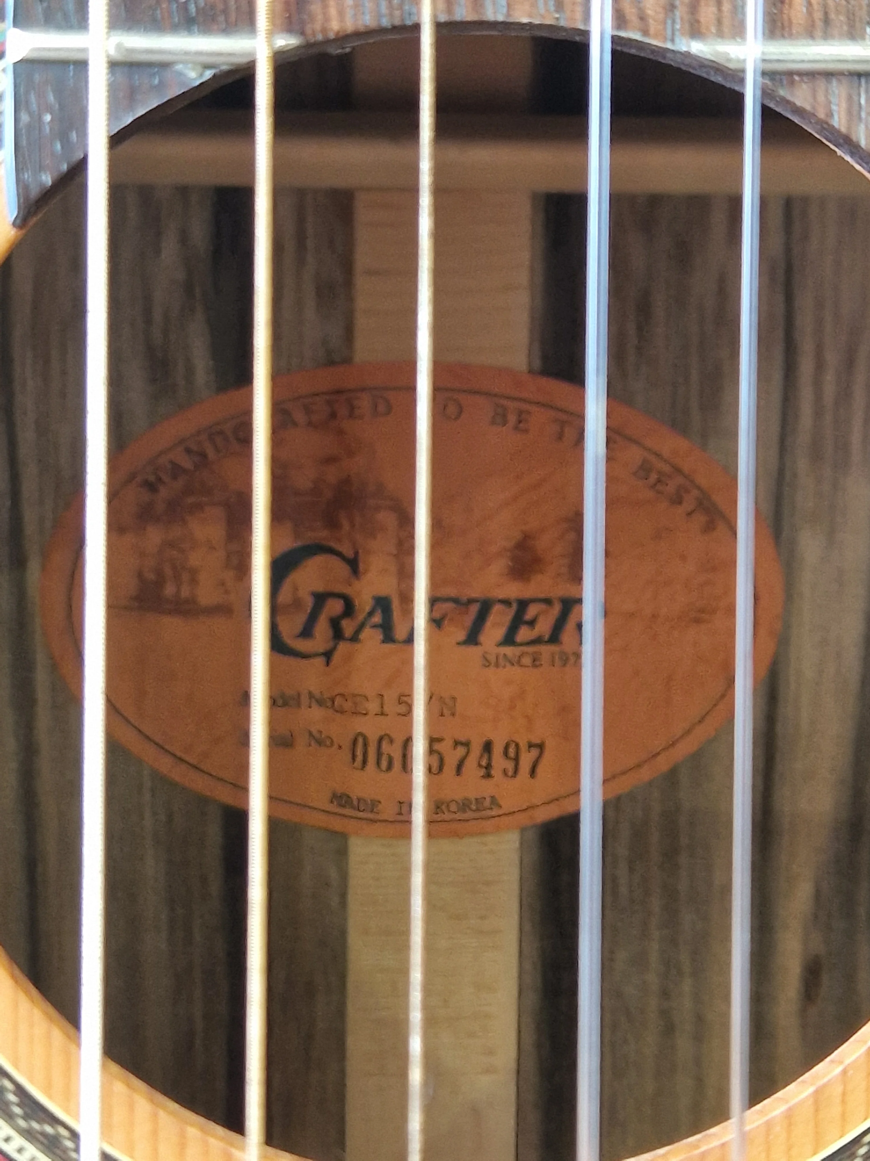 Crafter CE15/N Electro Classical – Solid Cedar Top & LR-T Pro Preamp – Excellent - Image 5