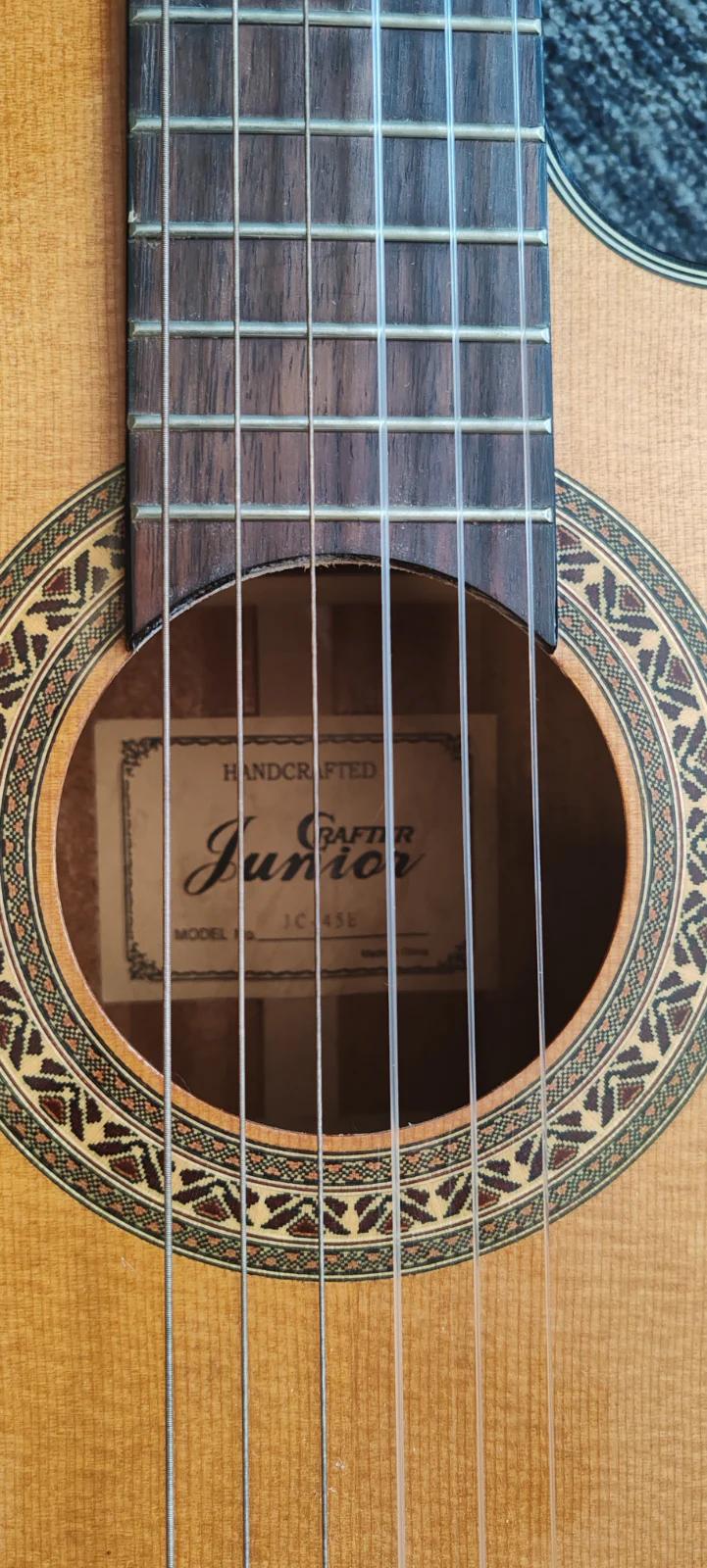 Crafter Junior JC45E Natural Electric Acoustic Classical Guitar - Image 5