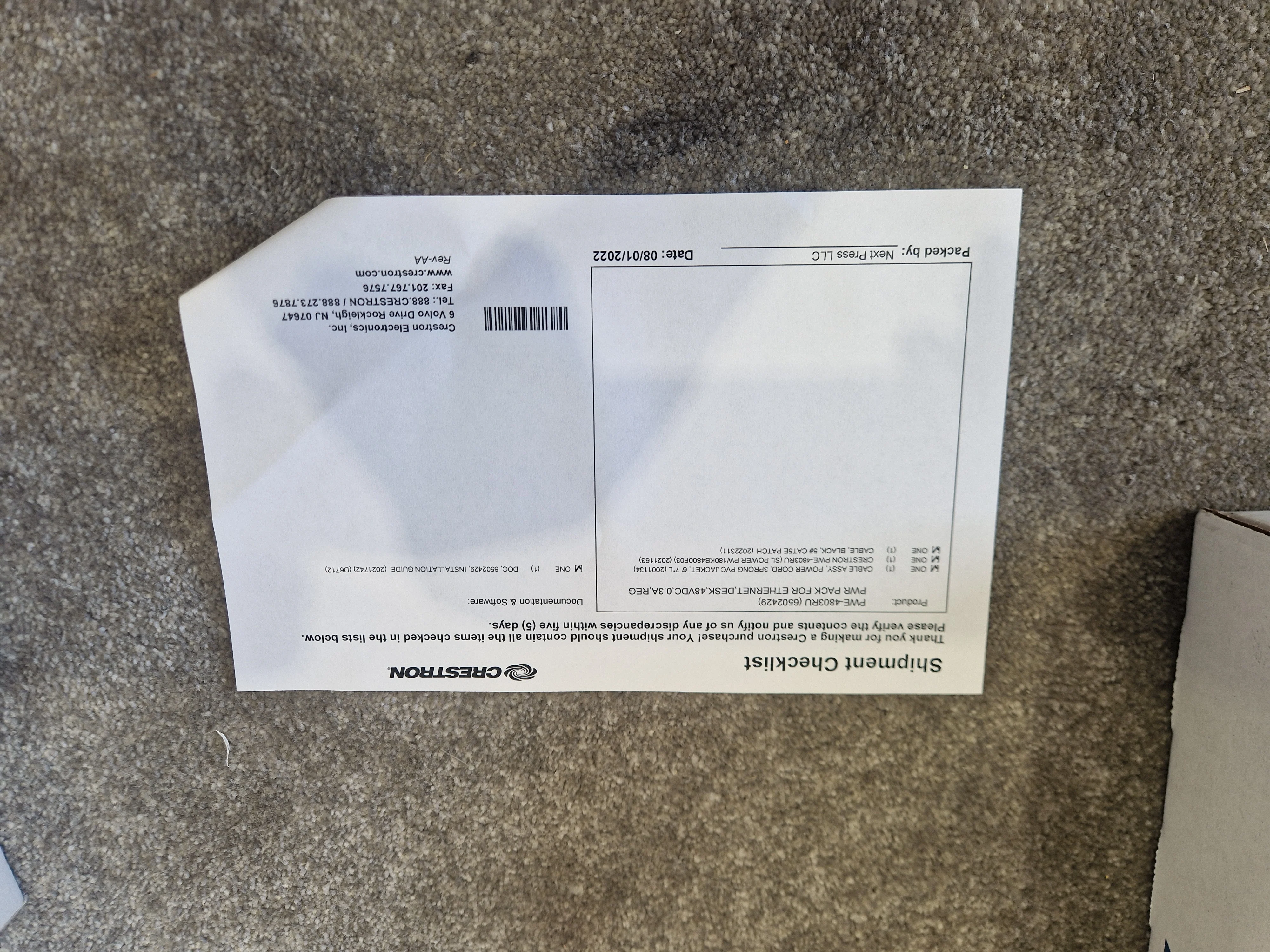 Crestron PWE-4803RU – PoE Injector – Mint w/ Original Box - Image 5