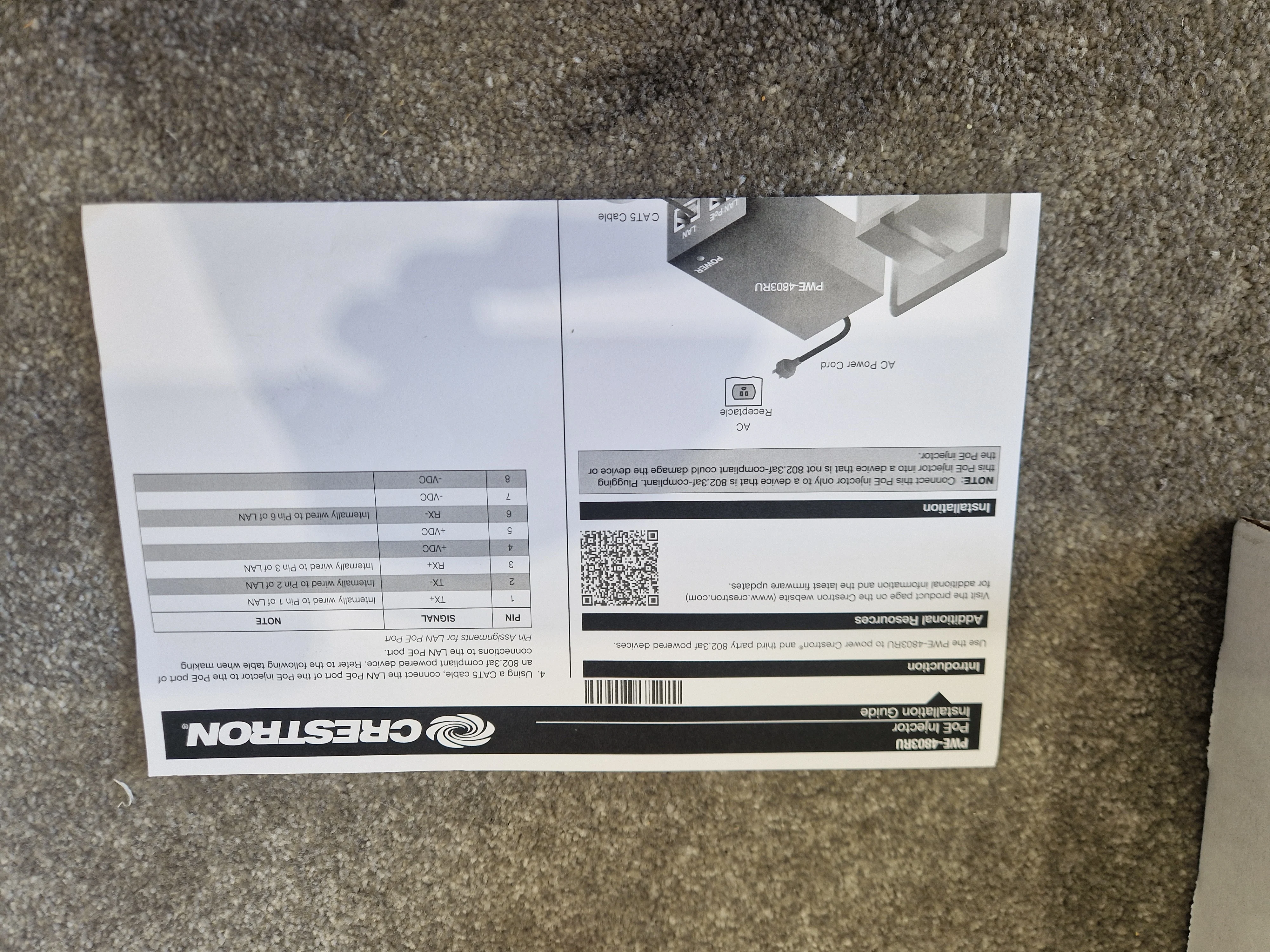 Crestron PWE-4803RU – PoE Injector – Mint w/ Original Box - Image 6