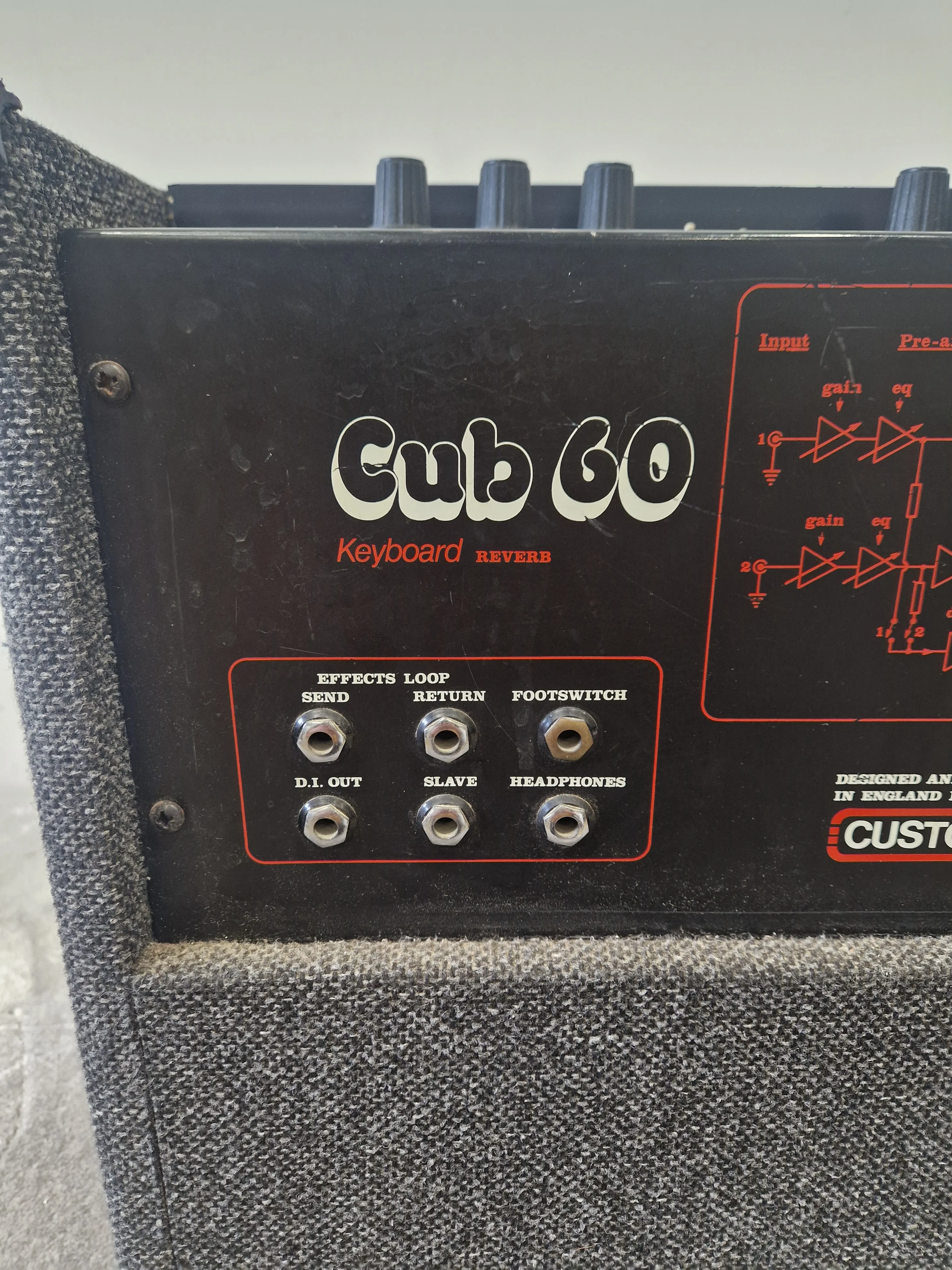 Custom Sound Cub 60 Keyboard Amplifier – 60W Solid-State Combo – Very Good - Image 10