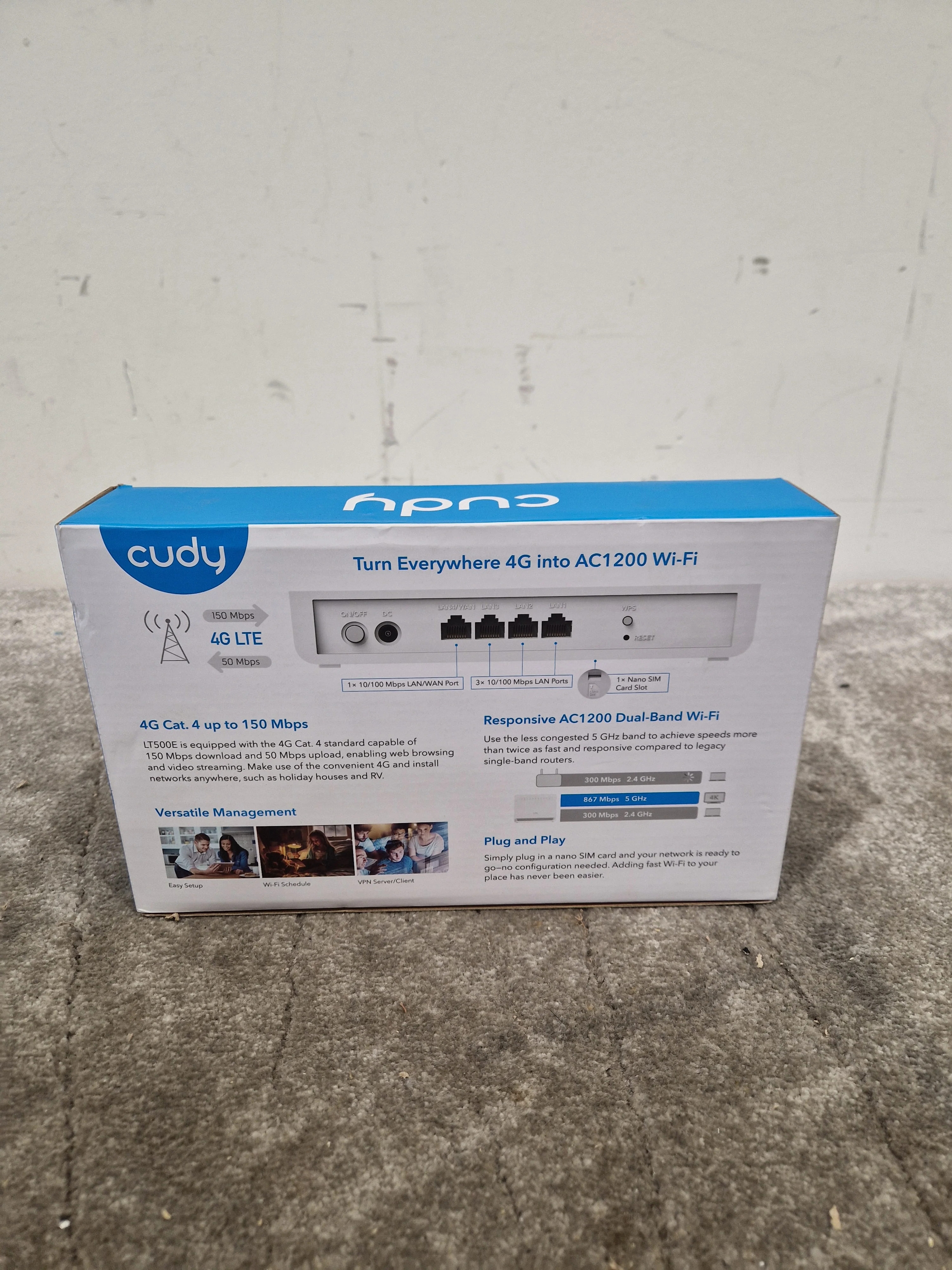 Cuddy LTE AC1200 LT500E Router - High-Speed Dual Band - Excellent w/ Original Box - Image 3
