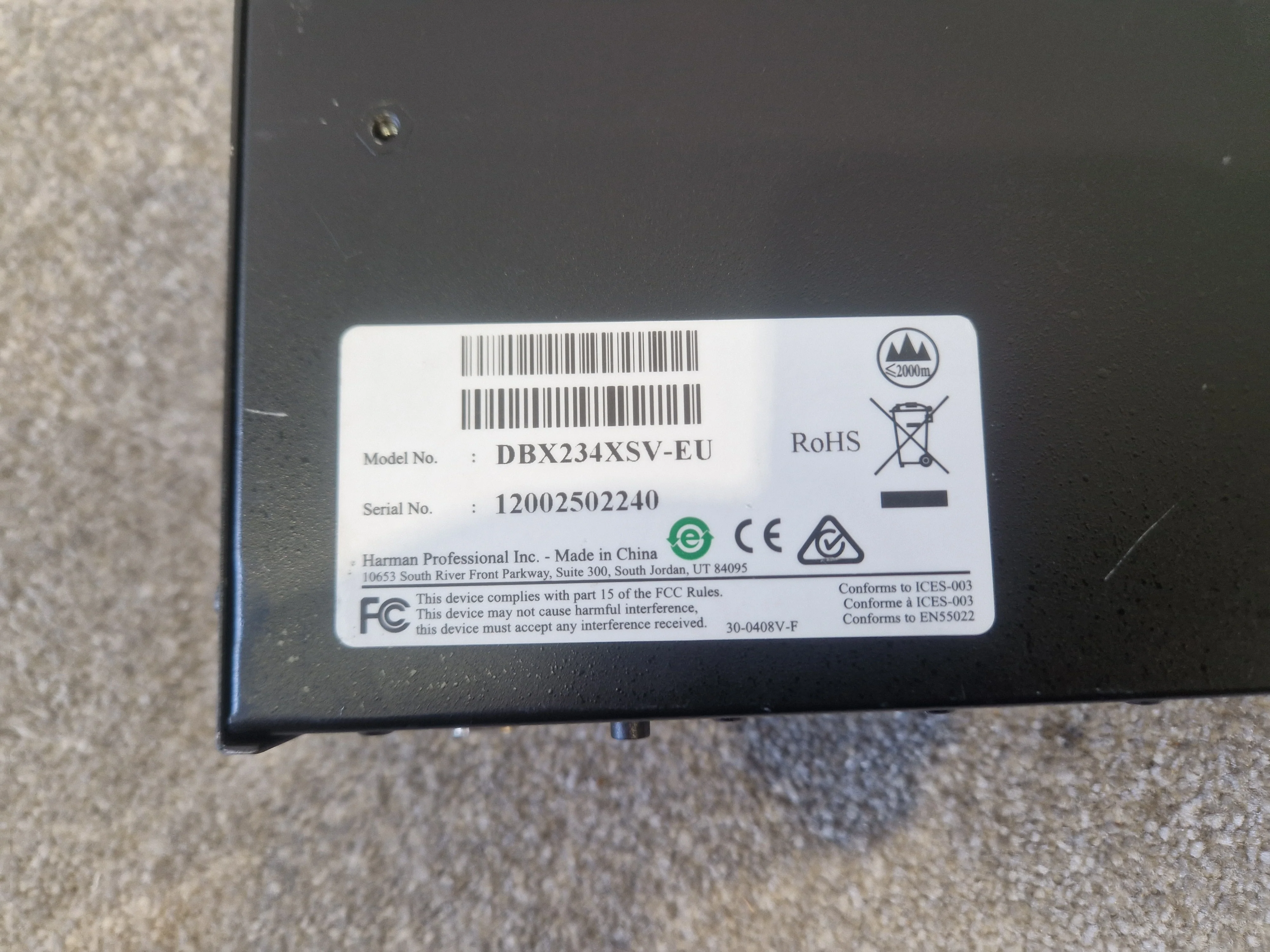 DBX 234xs XSV-EU Crossover – 2/3/4-Way, XLR I/O – Good - Image 6