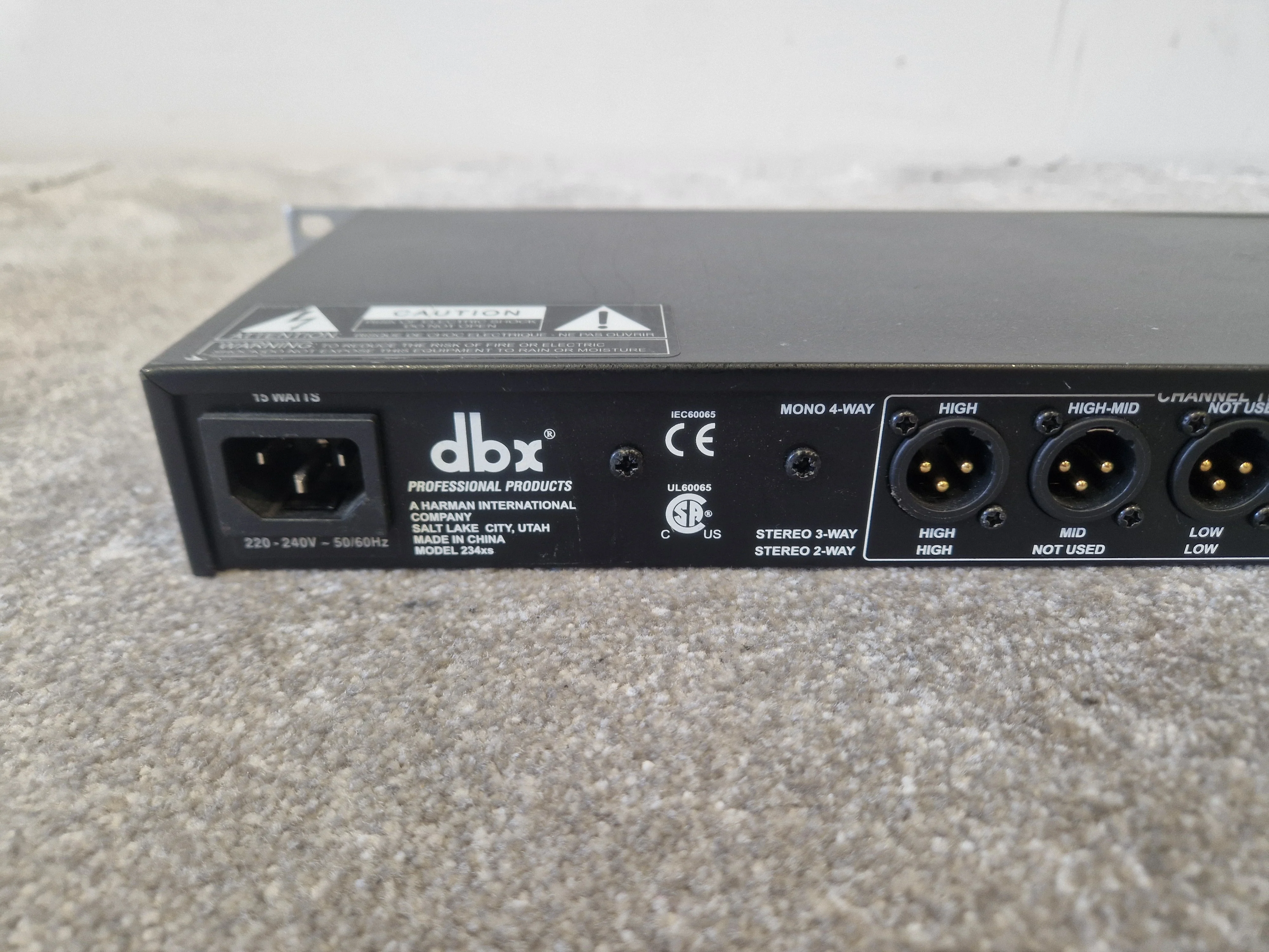 DBX 234xs XSV-EU Crossover – 2/3/4-Way, XLR I/O – Good - Image 8