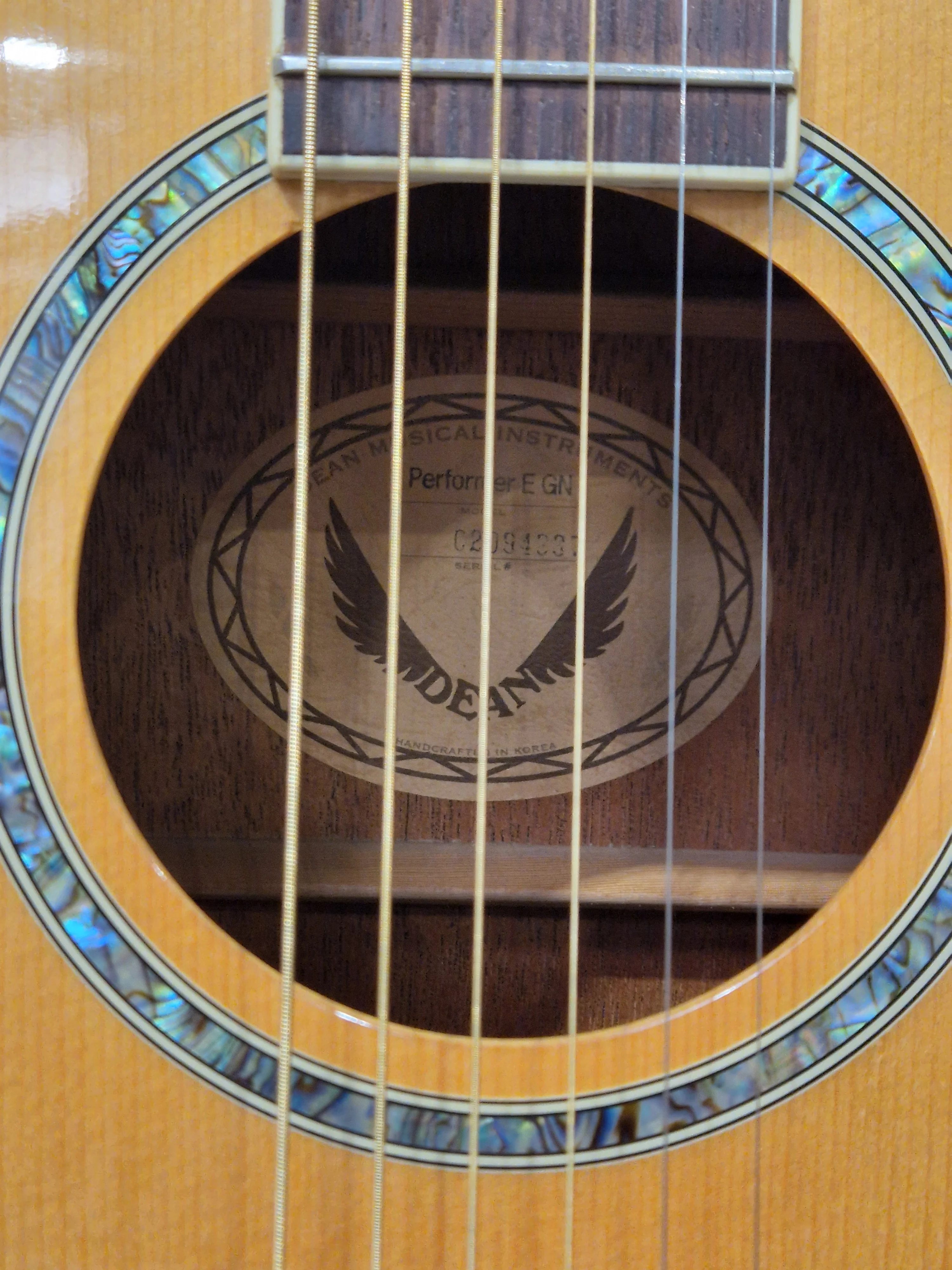Dean Performer E GN Electro-Acoustic Guitar - Solid Body, Maple Neck - Spares or Repair - Image 4
