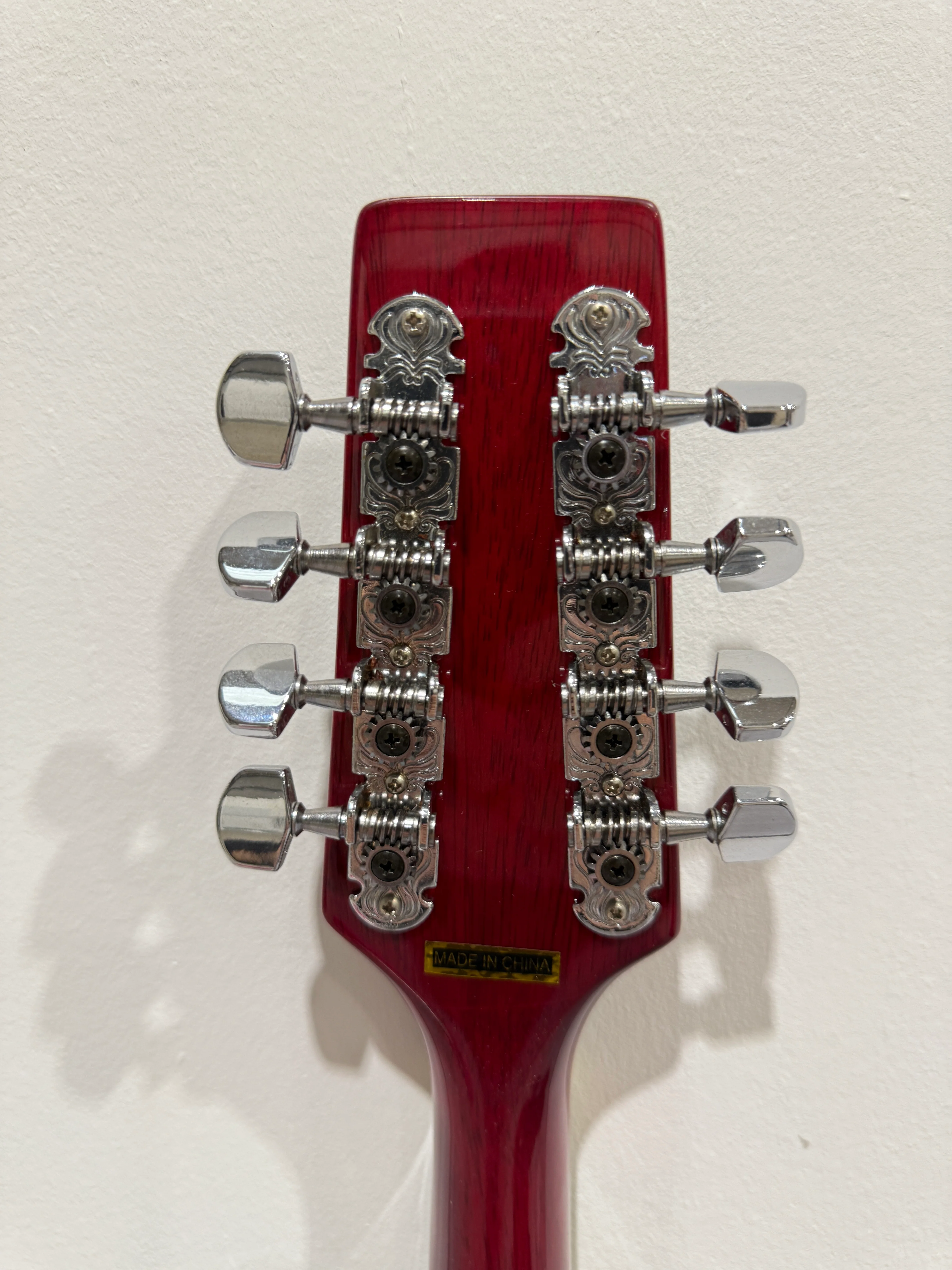 Delta Blue 8 String Mandolin (Red)- with Soft bag, new strings and mandolin chord book - Image 9