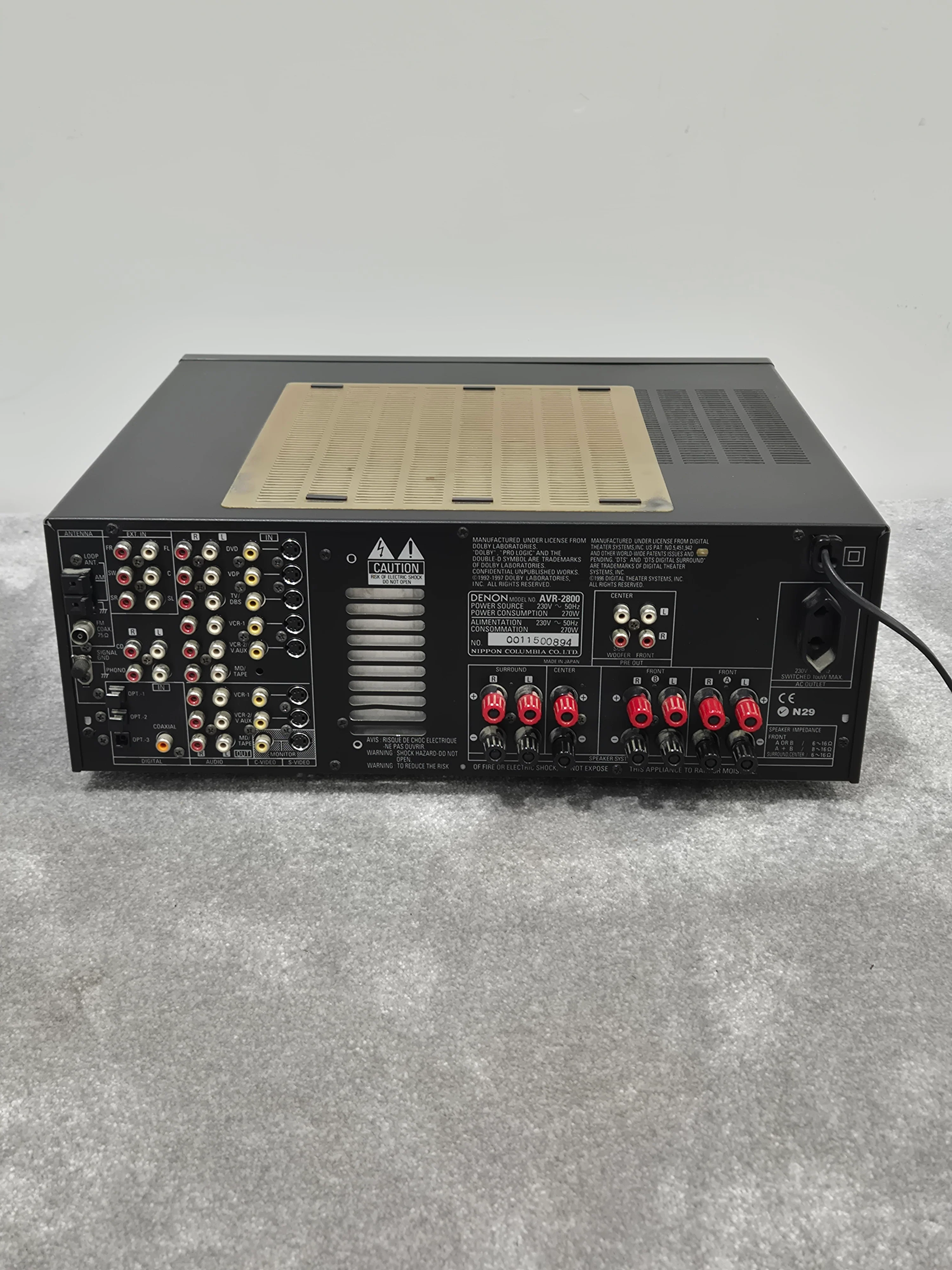 Denon AVR-2800 - Home Theater Receiver - Spares or Repair w/ Remote Control - Image 7