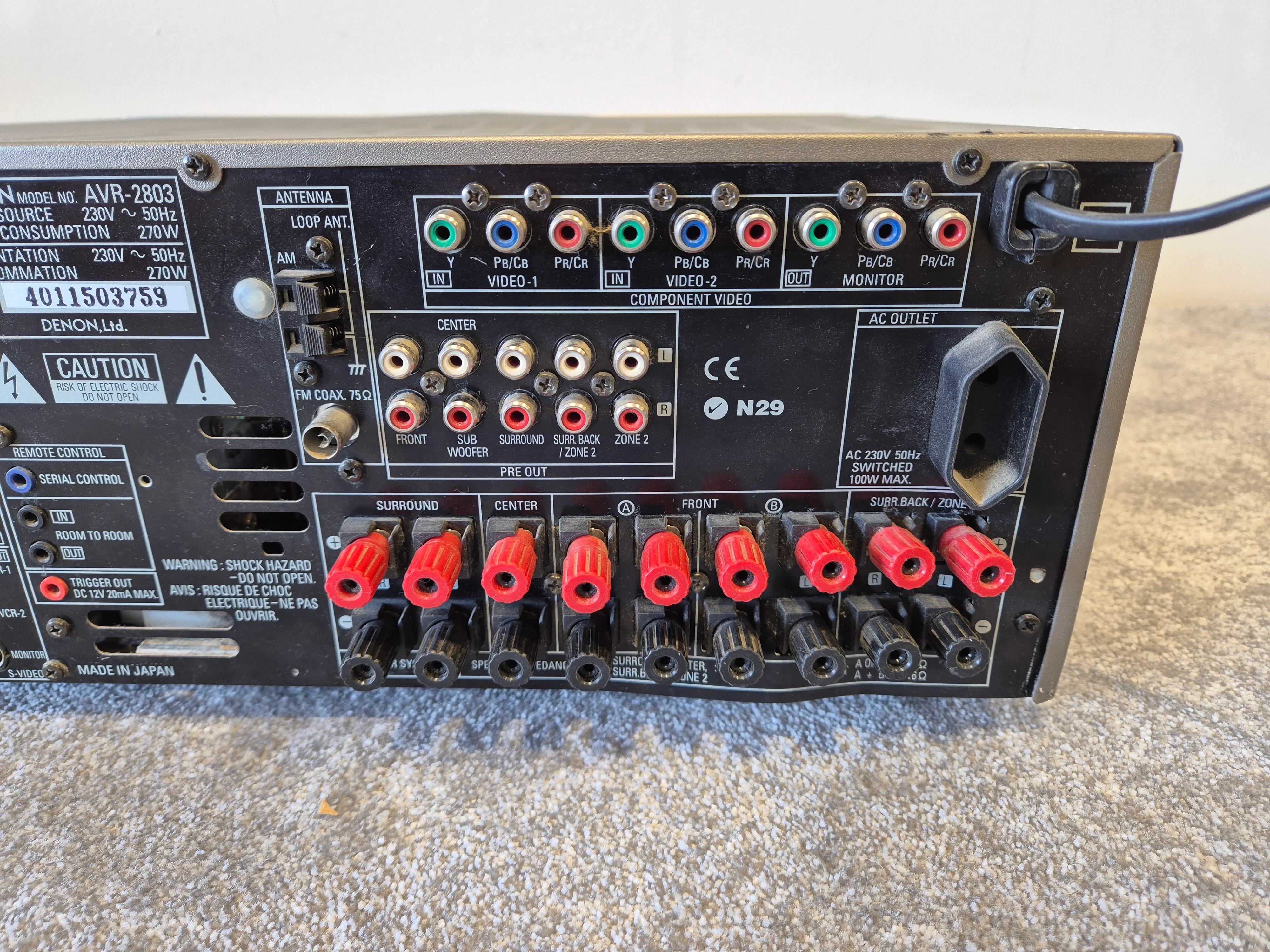 Denon AVR-2803 - 6.1 Channel AV Receiver (Spares or Repairs) - Image 7
