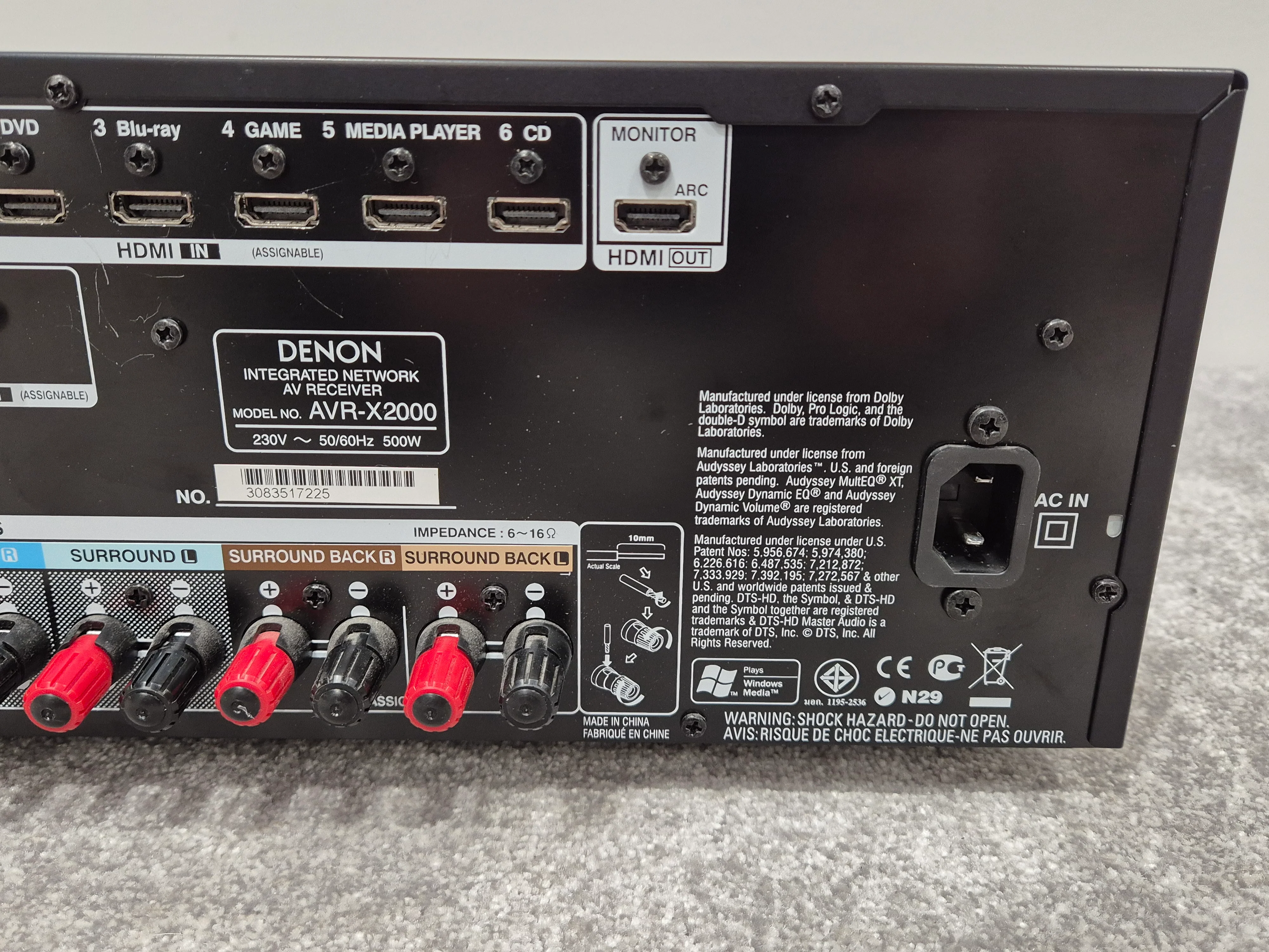 Denon AVR-X2000 - 7 Channel Integrated Network Surround Receiver - Image 10