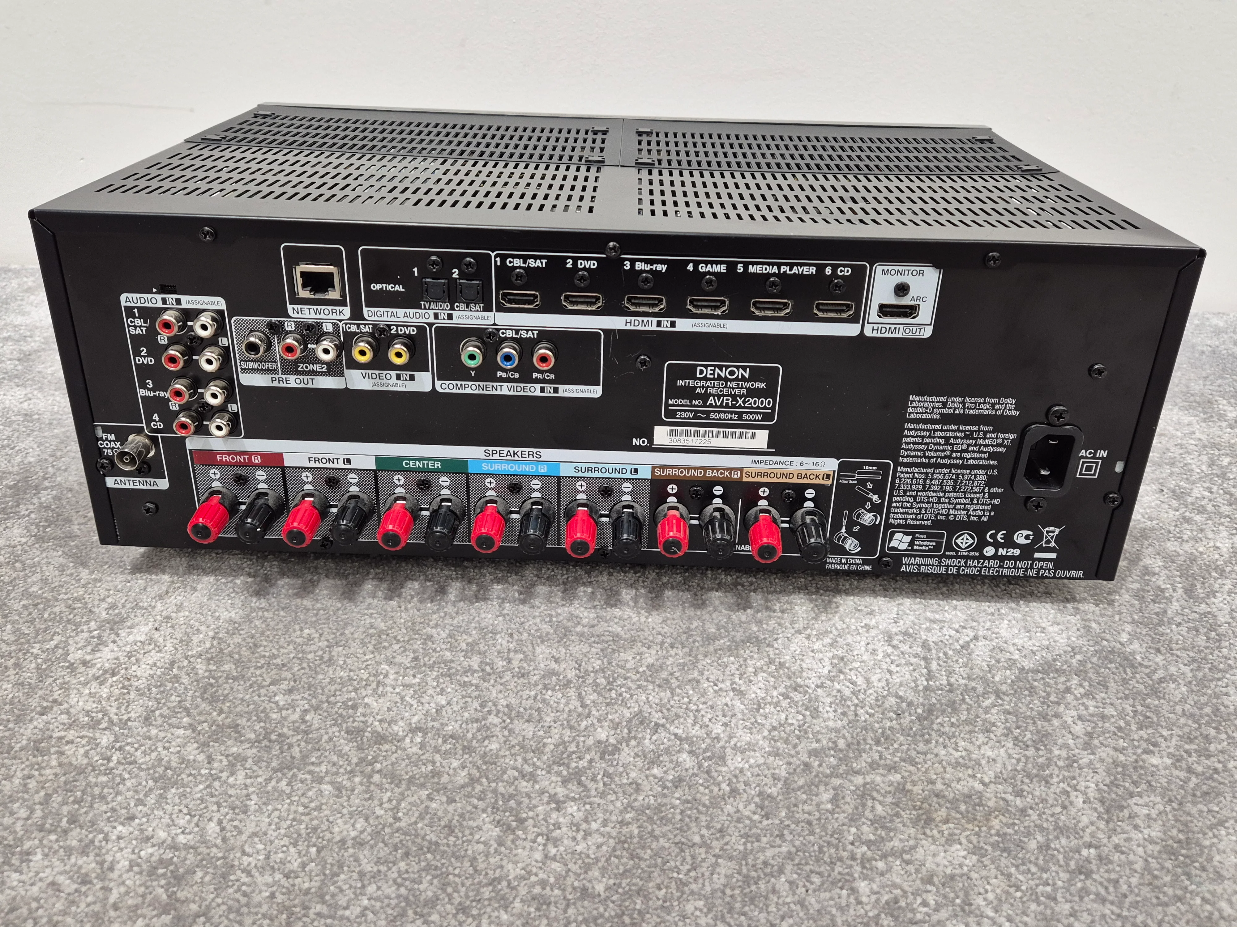 Denon AVR-X2000 - 7 Channel Integrated Network Surround Receiver - Image 8