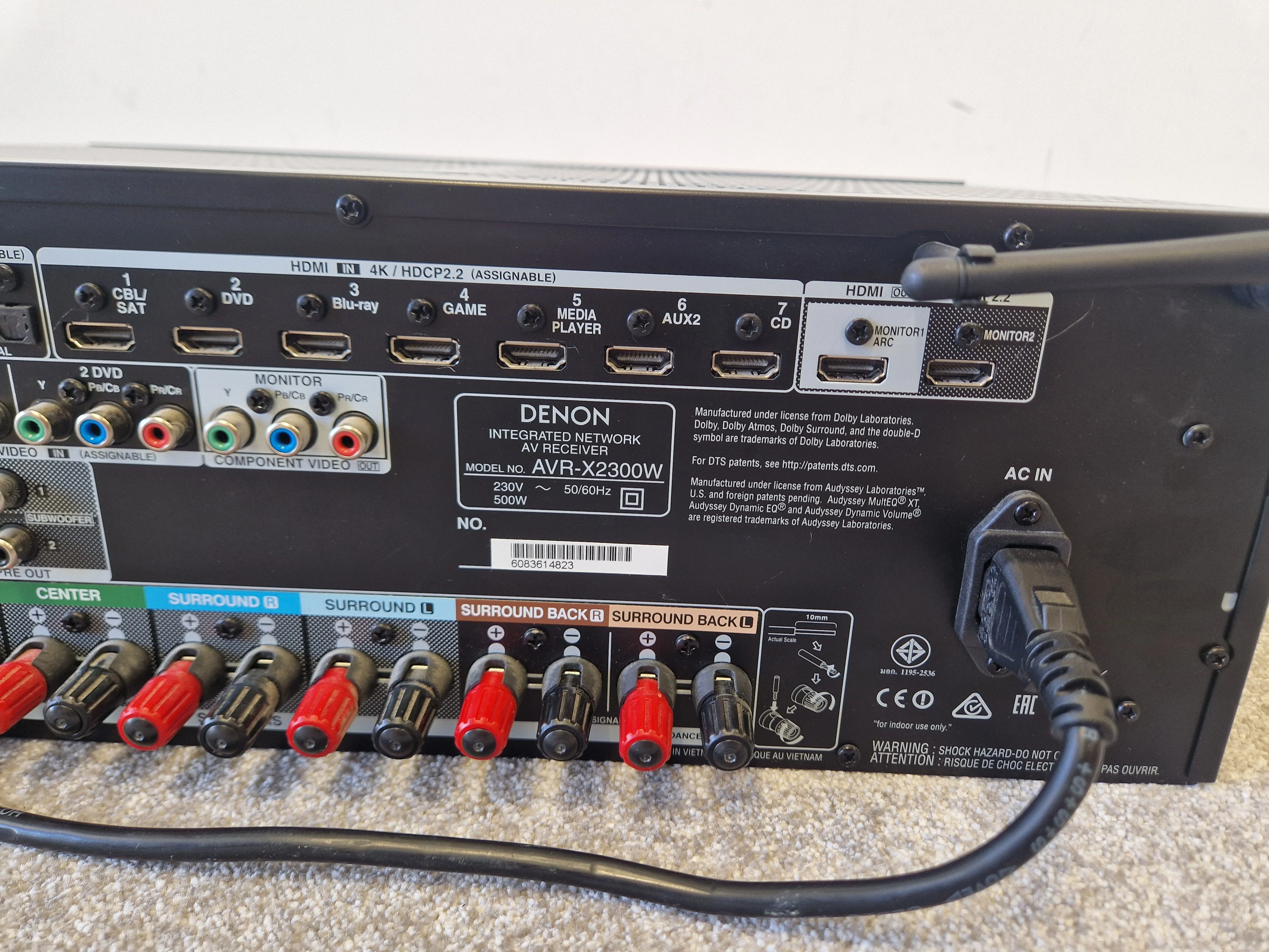 Denon AVR-X2300W AV Receiver – Dolby Atmos & 4K HDMI – Excellent - Image 9