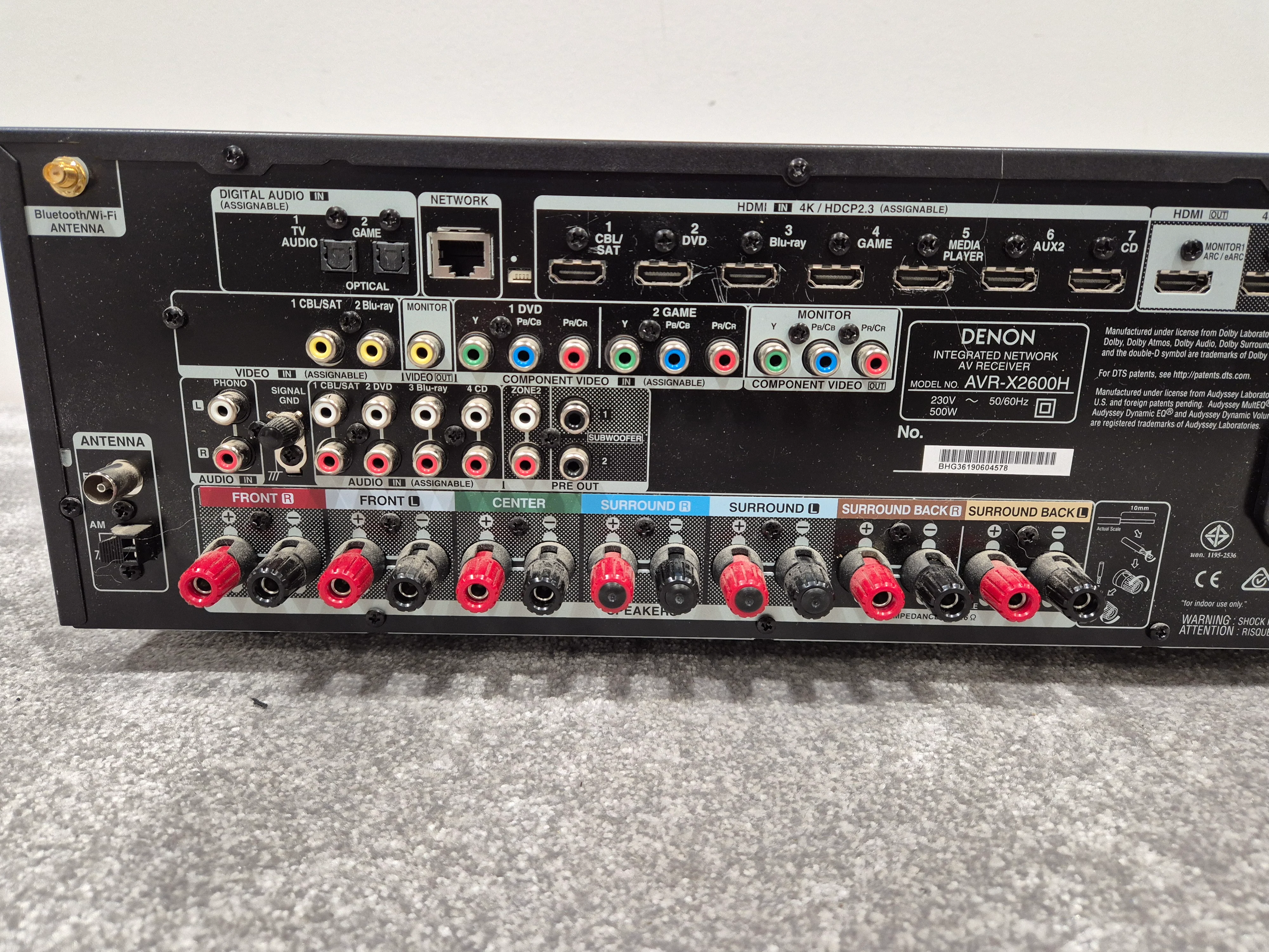 Denon AVR-X2600H - 7.2 Channel AV Receiver/Amplification - Image 5