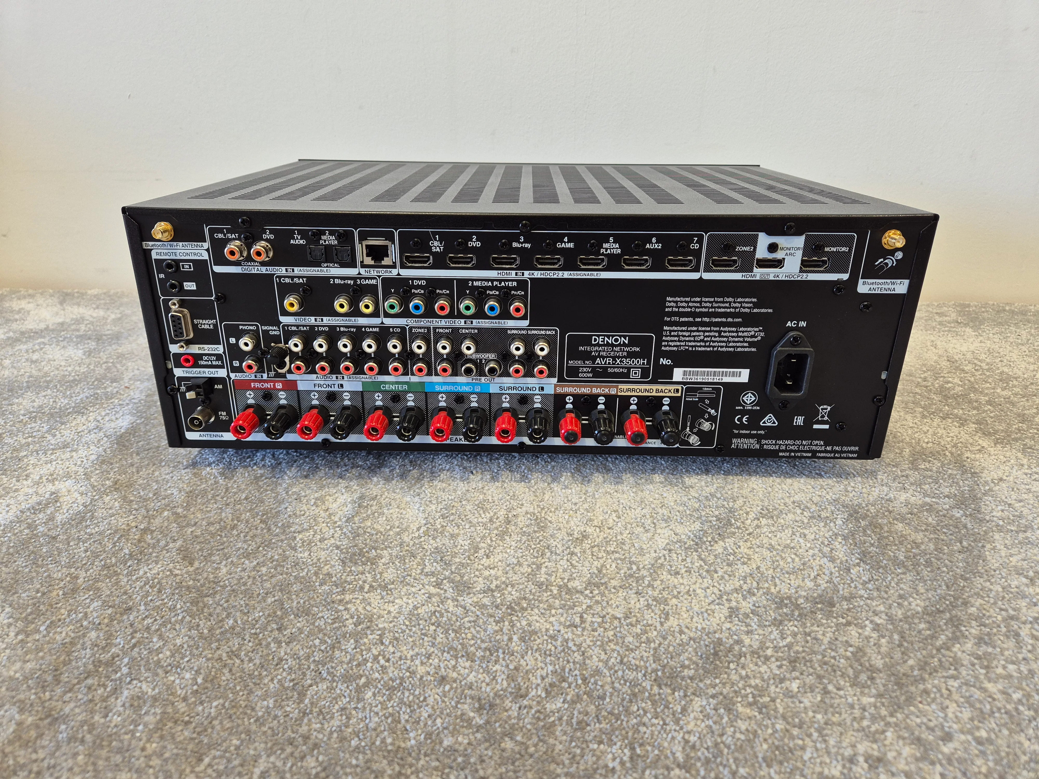 Denon AVR-X3500H - 7.2 Channel AV Surround Receiver w/ Original Box - Image 8