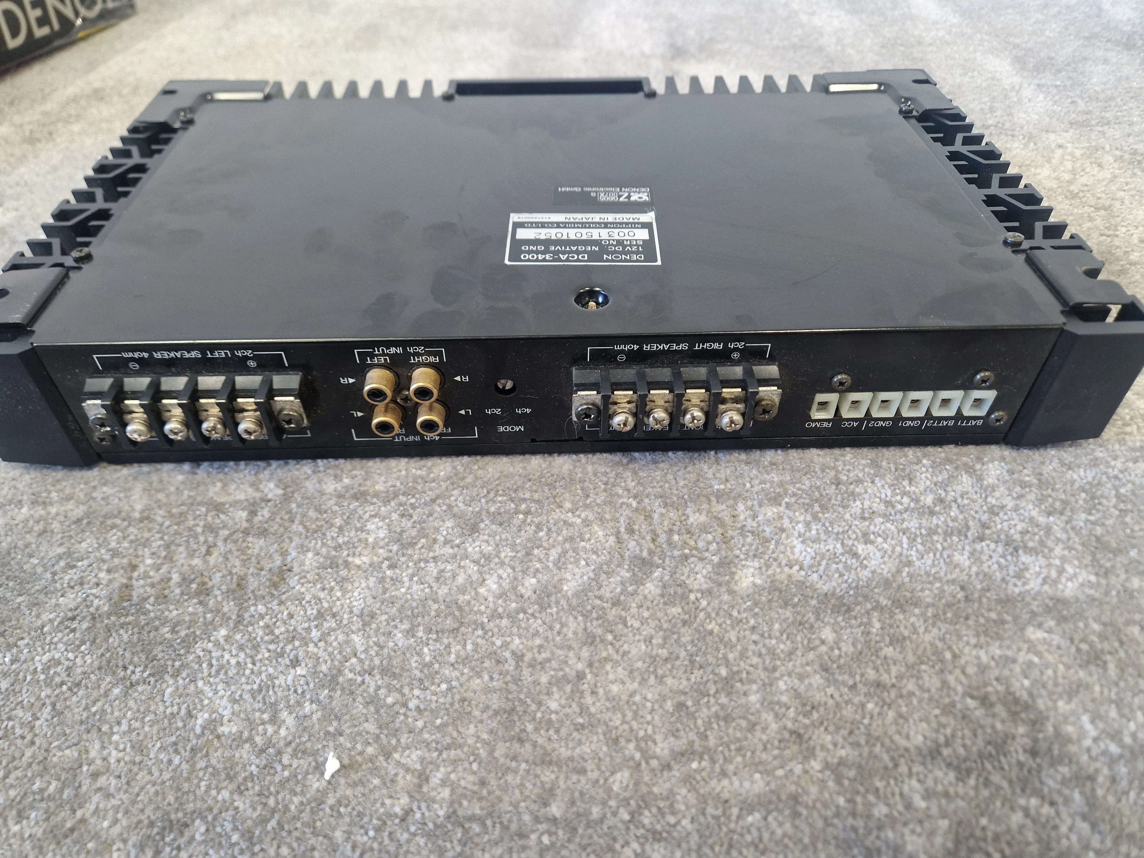 Denon DCA-3400 - High-Quality Car Audio Amplifier, 2-Channel - Very Good w/ Original Box & Manuals - Image 4