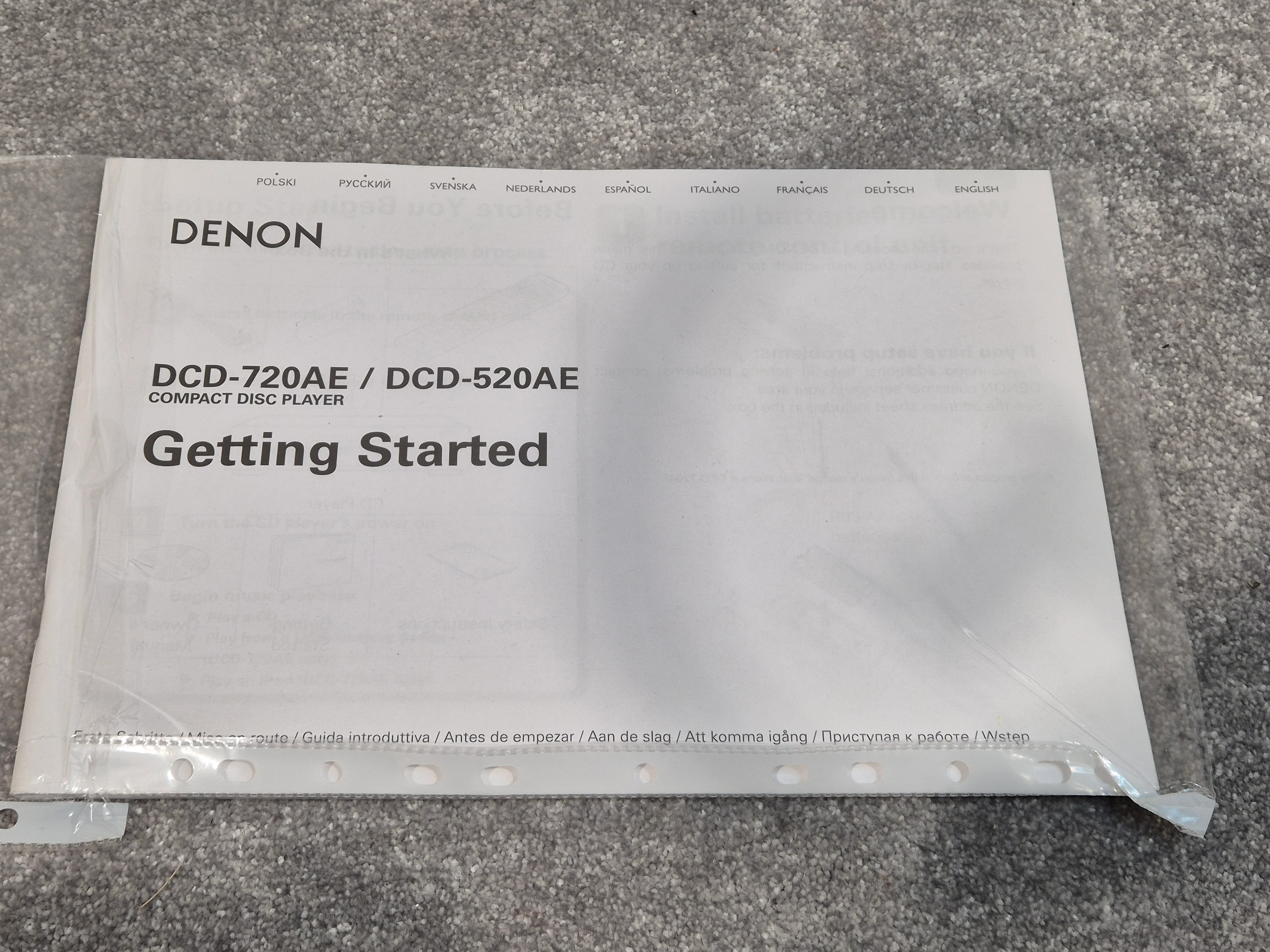 Denon DCD-520AE - CD Player with Remote Control and Manual - Image 12