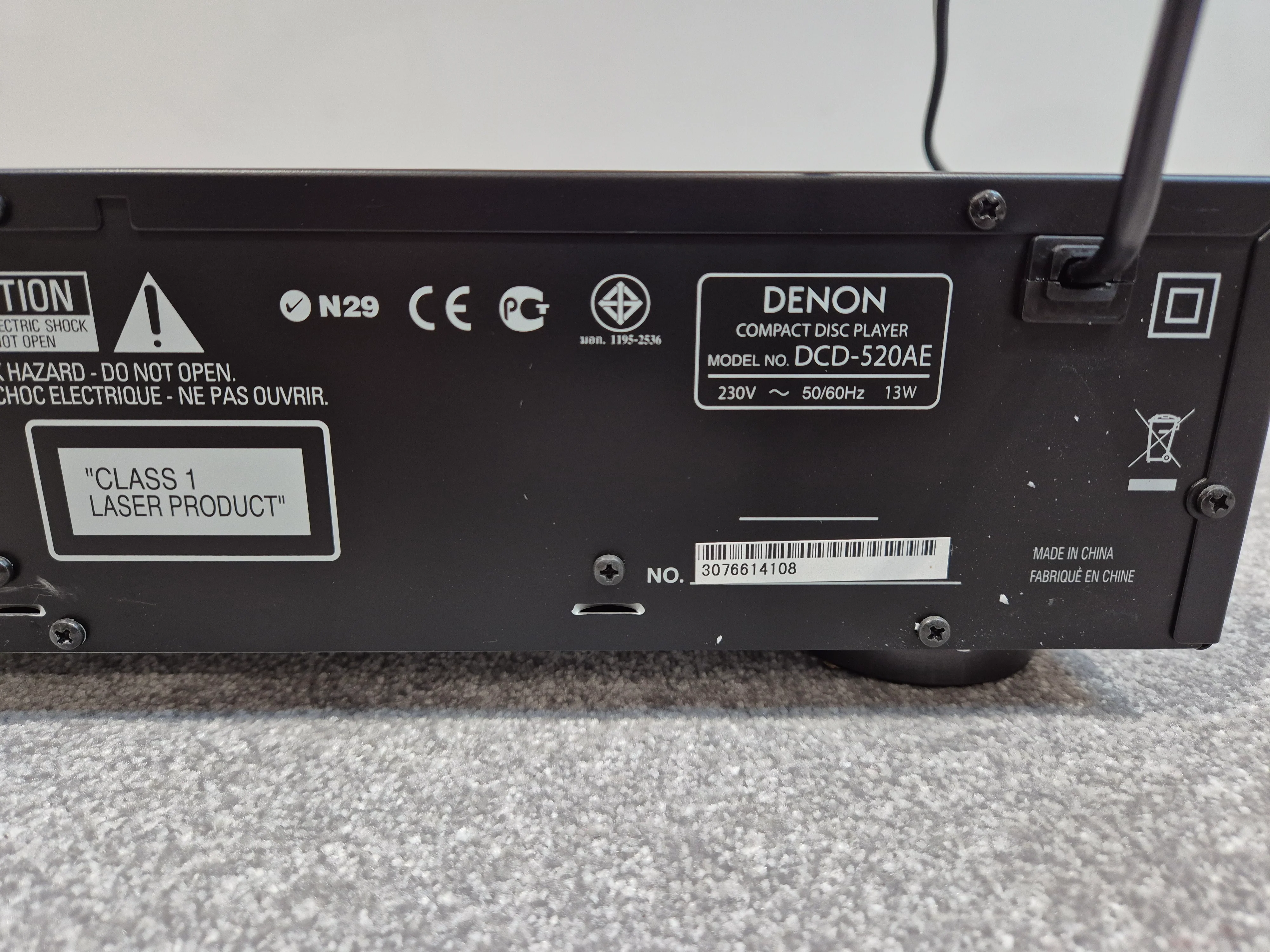 Denon DCD-520AE - CD Player with Remote Control and Manual - Image 9