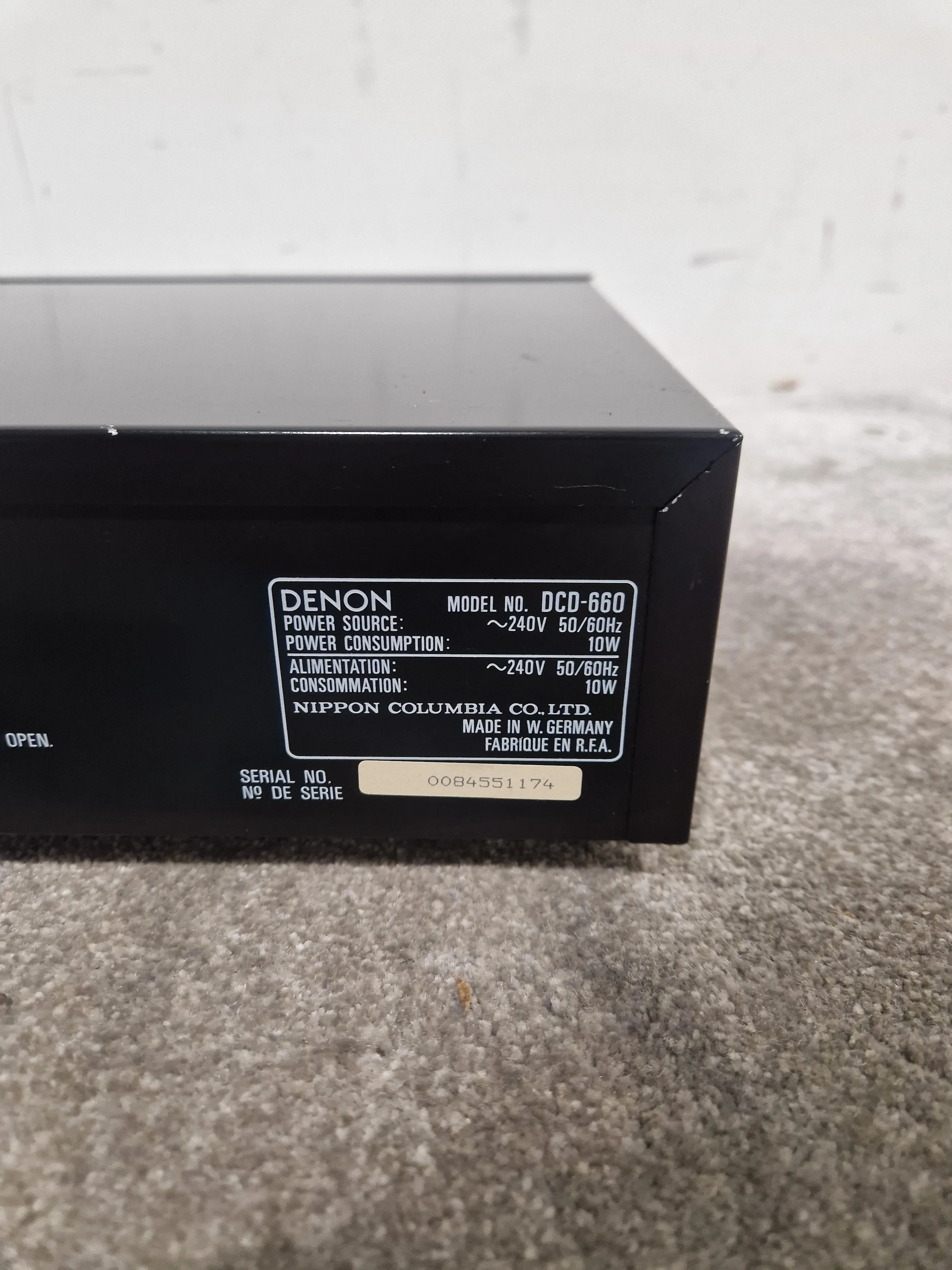 Denon DCD-660 CD Player - Black - Japan Made - Excellent - Image 12
