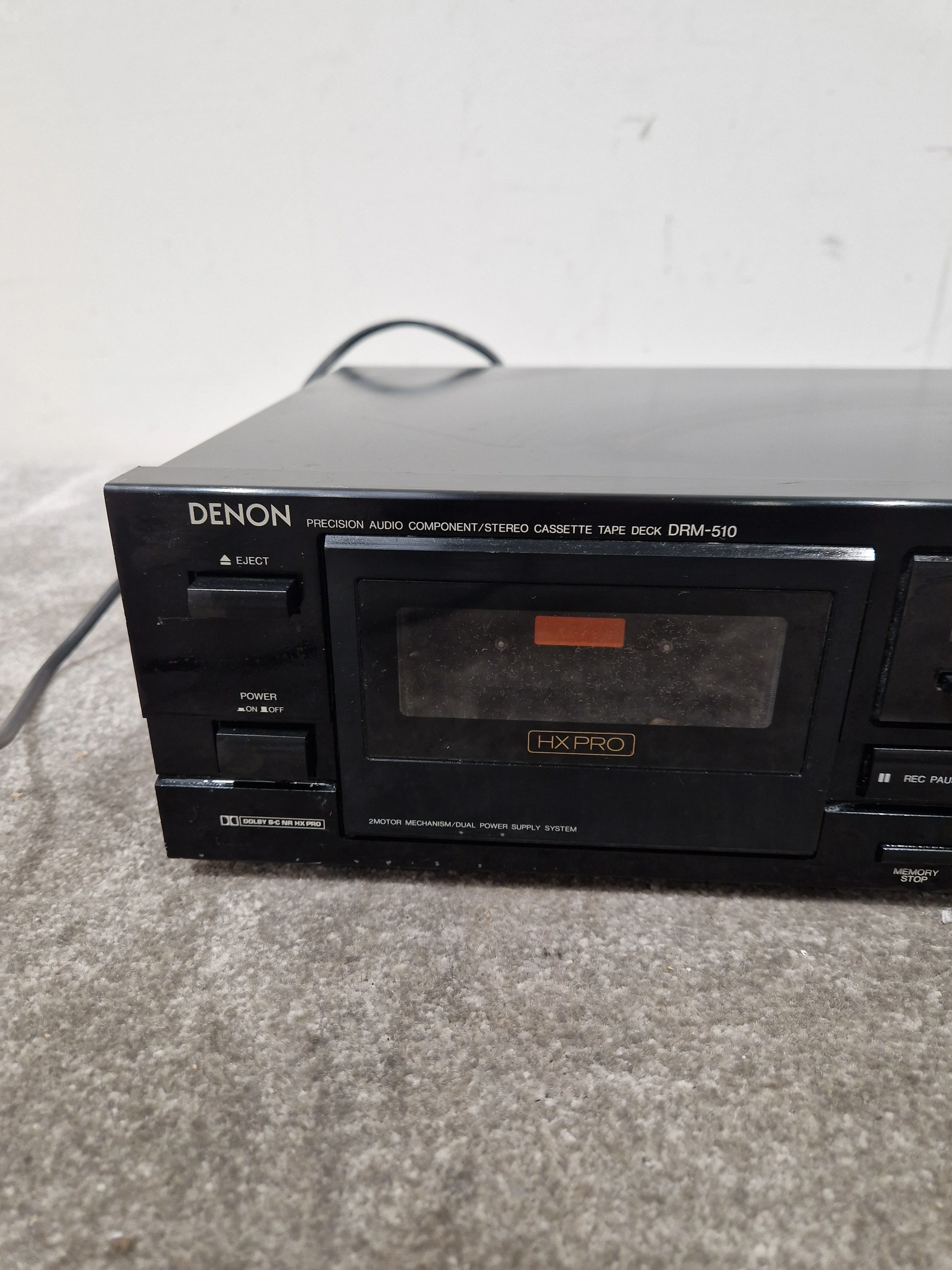Denon DRM-510 - Cassette Deck Recorder - Very Good w/ Power Supply - Image 3