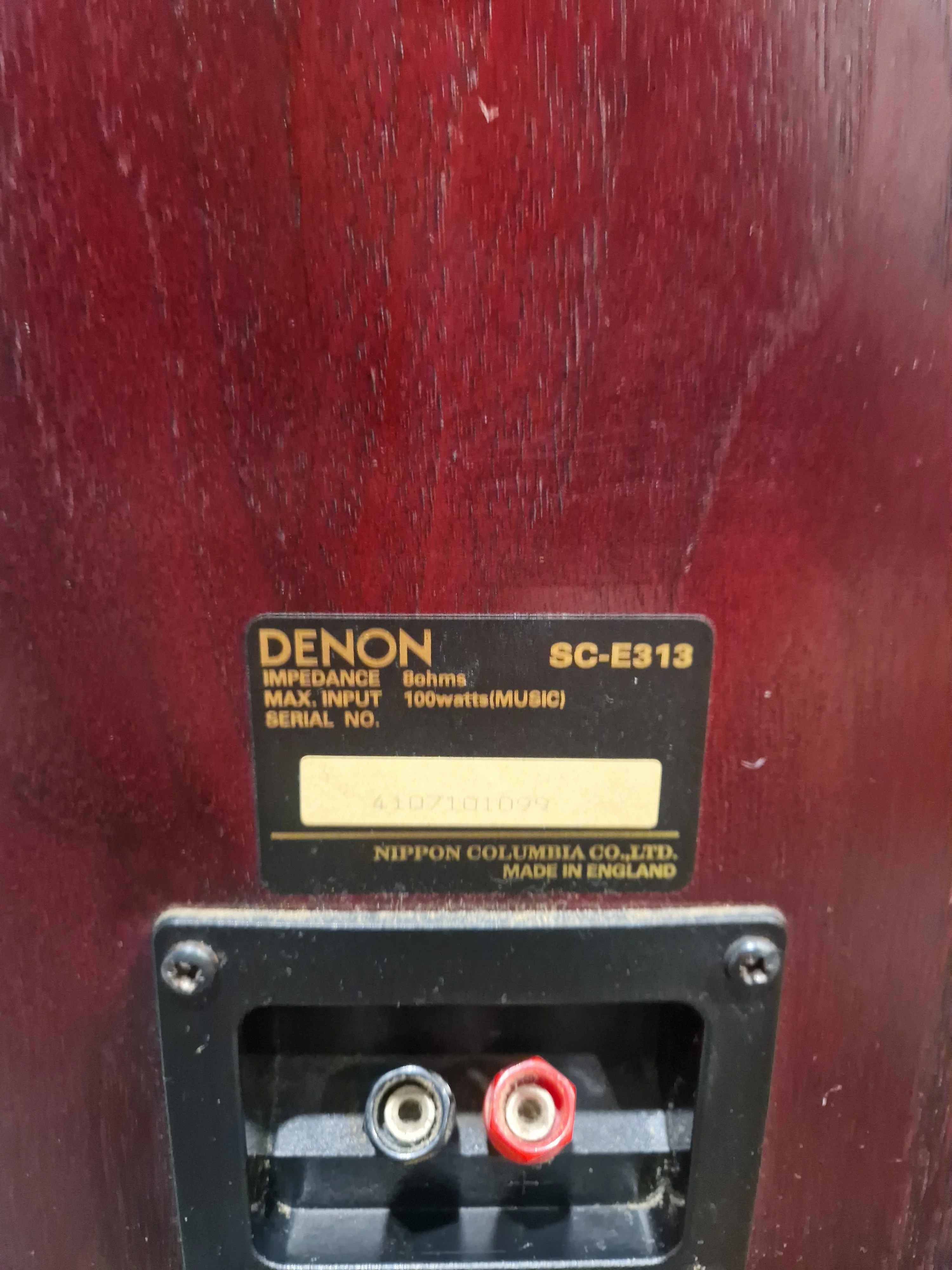 Denon E313 - Speakers - Pair - Red Wood - Good - Image 6