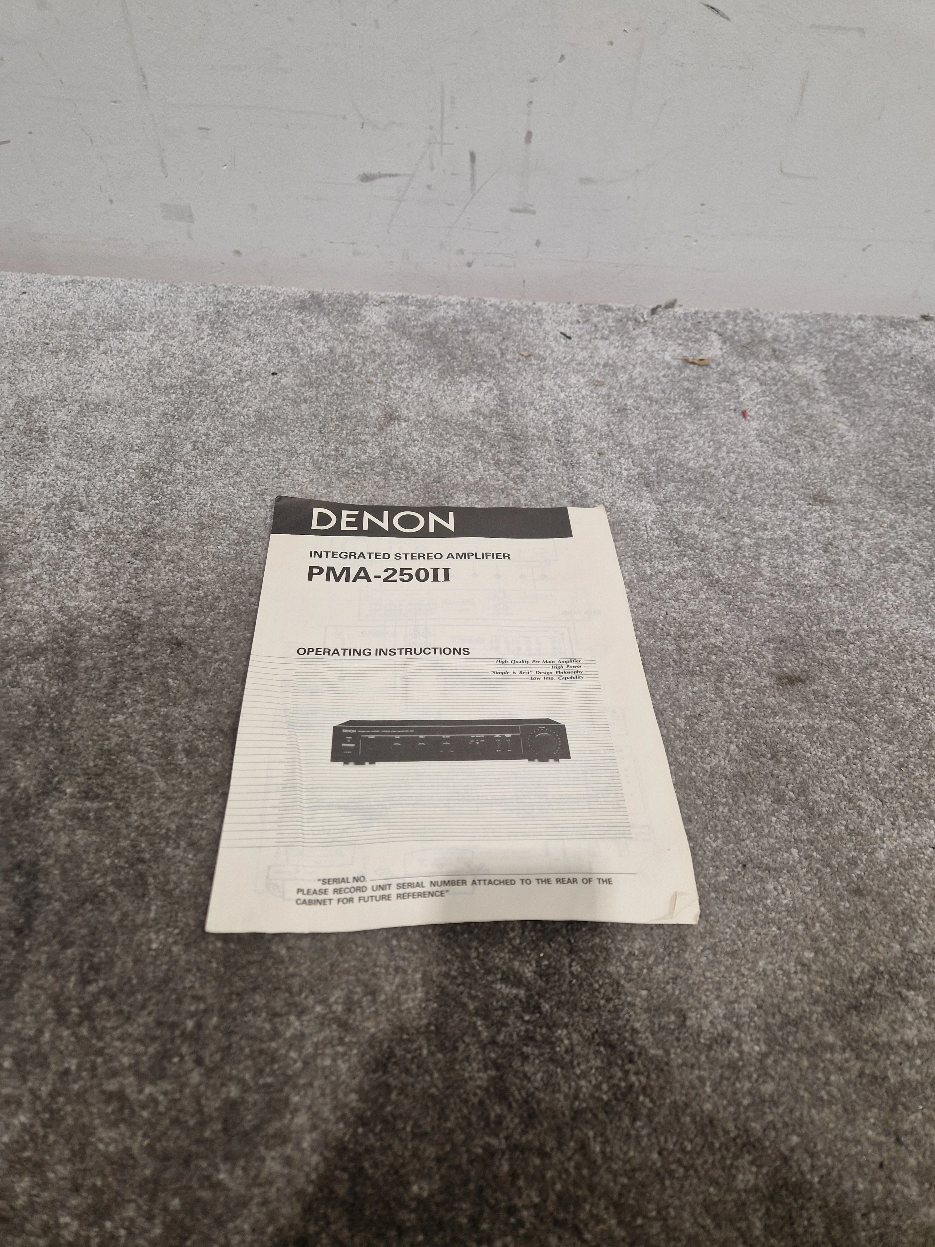 Denon PMA-250 II Integrated Amplifier - Black - Excellent - Image 12